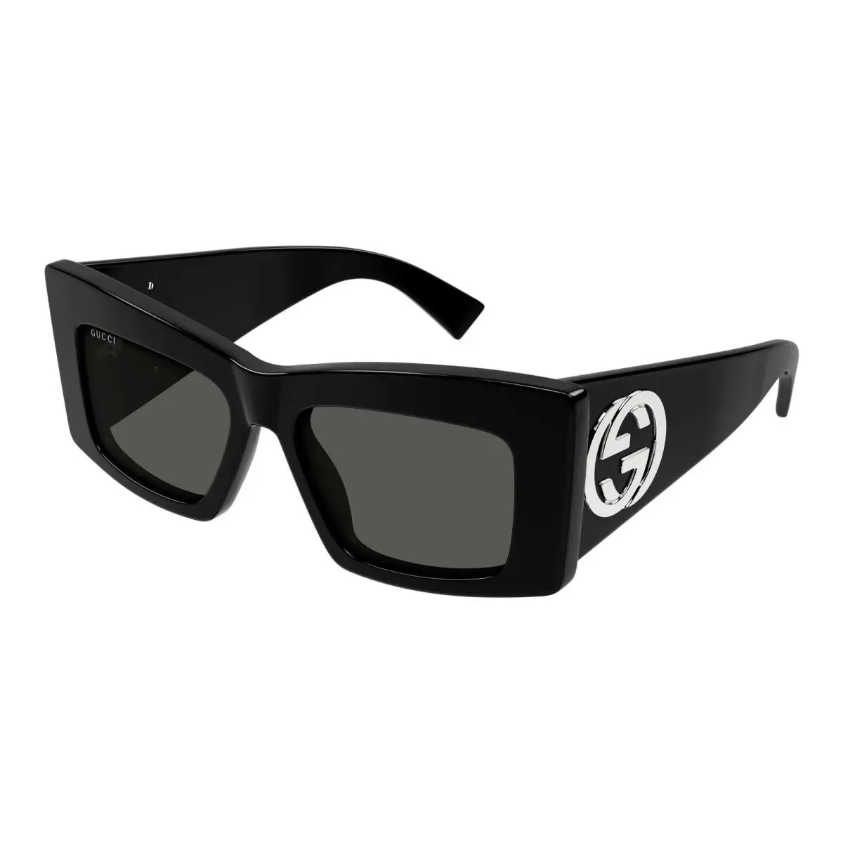 Gucci Sunglasses GG1842S 001 53mm Shiny Black / Grey Lens