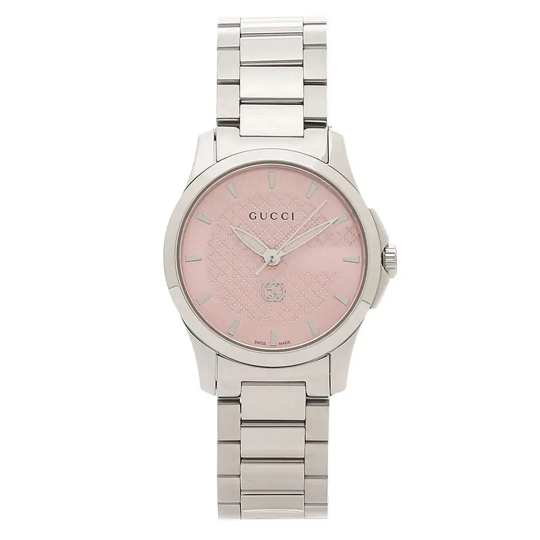 Gucci G-timeless Women`s Pink Dial Stainless Steel Watch YA1265047