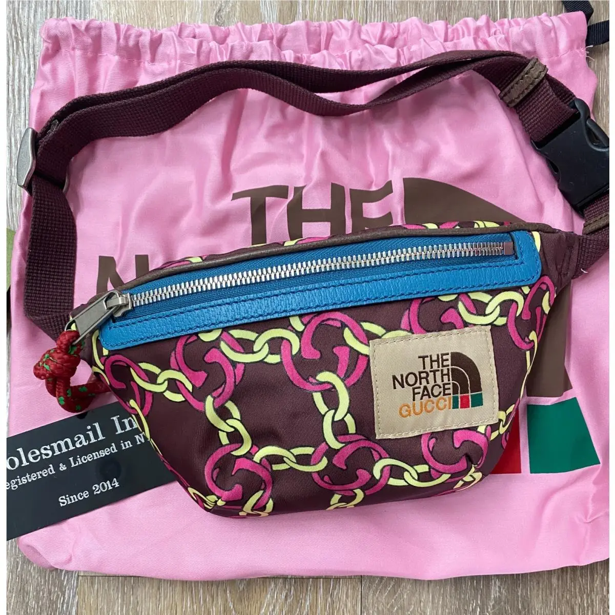 x The North Face Belt Bag Burgundy by Gucci
