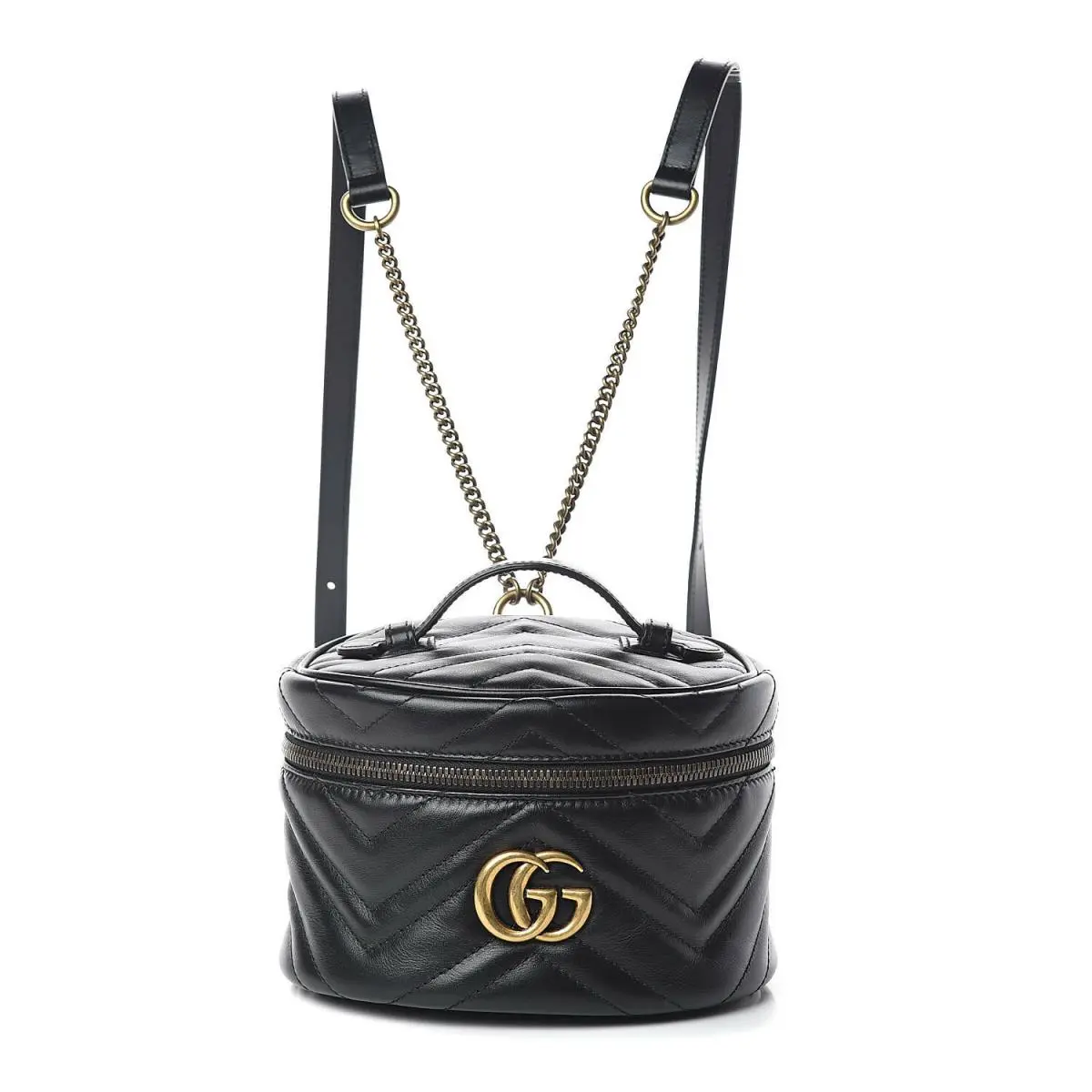 Gucci GG Marmont Mini Matelassé Leather Backpack Bag 598594 W Box