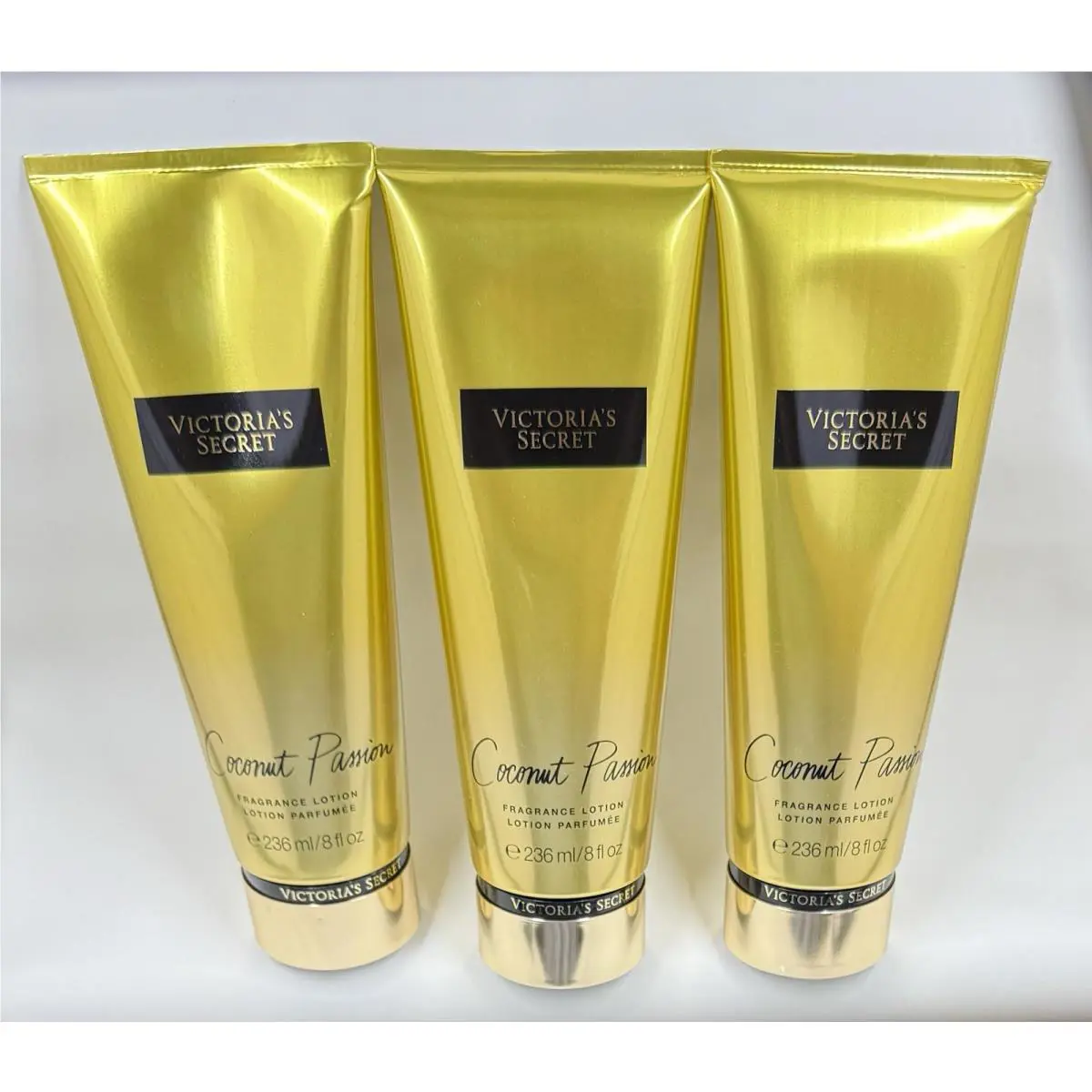 Victoria`s Secret Coconut Passion Fragrance Body Lotion 8 Ounces 3 Pack