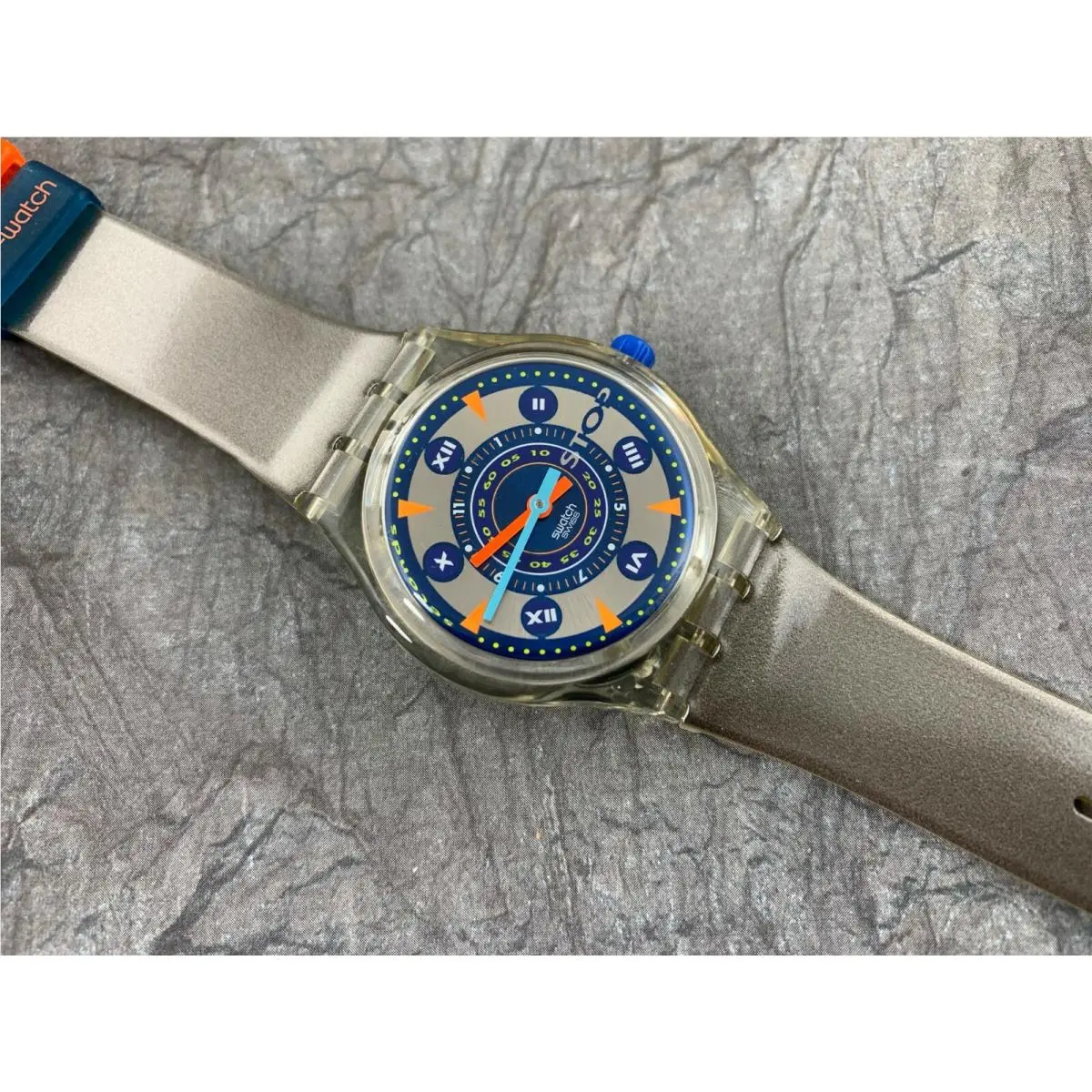 Originals Stop Watch SSK104 Metal Flash Nos W/ Box/paper/tag 1993 Rare by Swatch