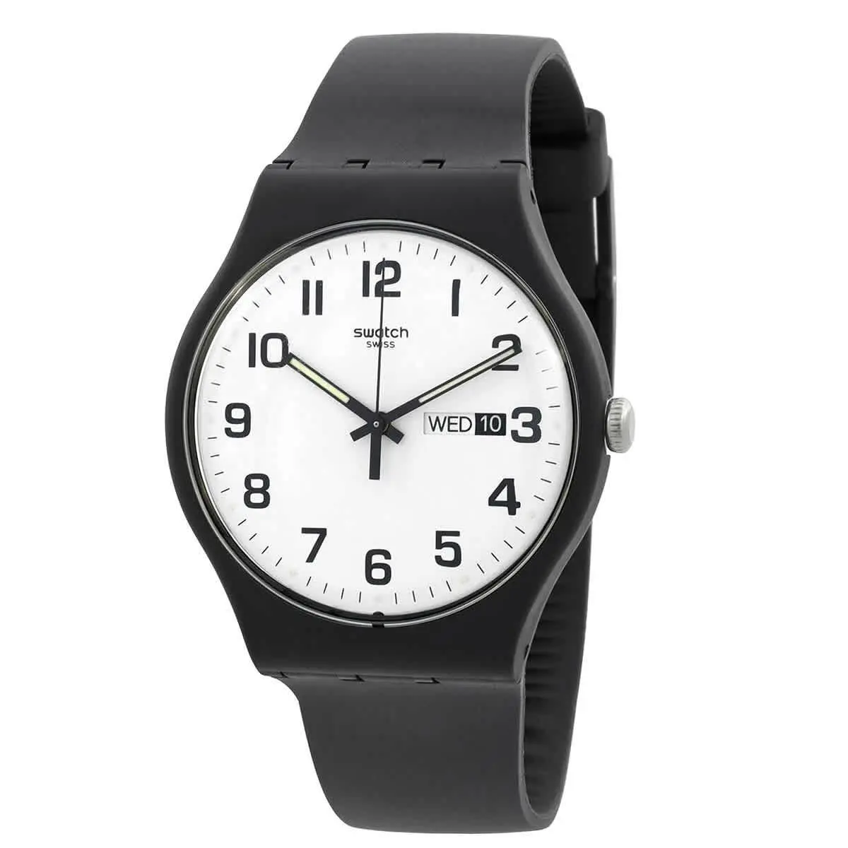 Swatch Classic Quartz White Dial Men`s Watch SO29B703