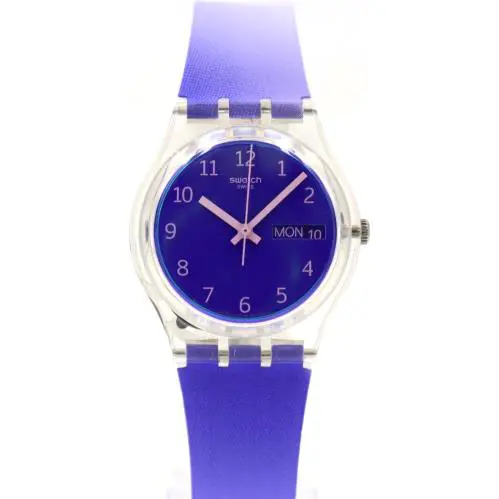 Swatch Swiss Originals Ultralavande Silicone Day-date Watch 34mm GE718