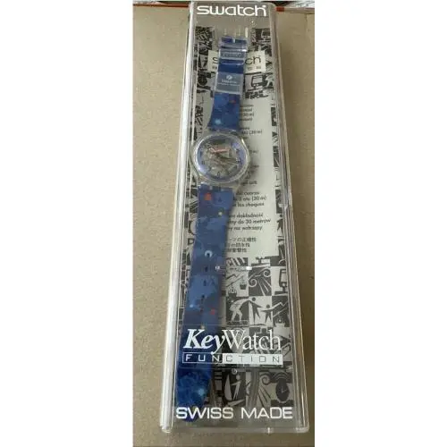 Vintage Swatch Access Watch Keywatch Function 1994 Zurich Financial Case Htf
