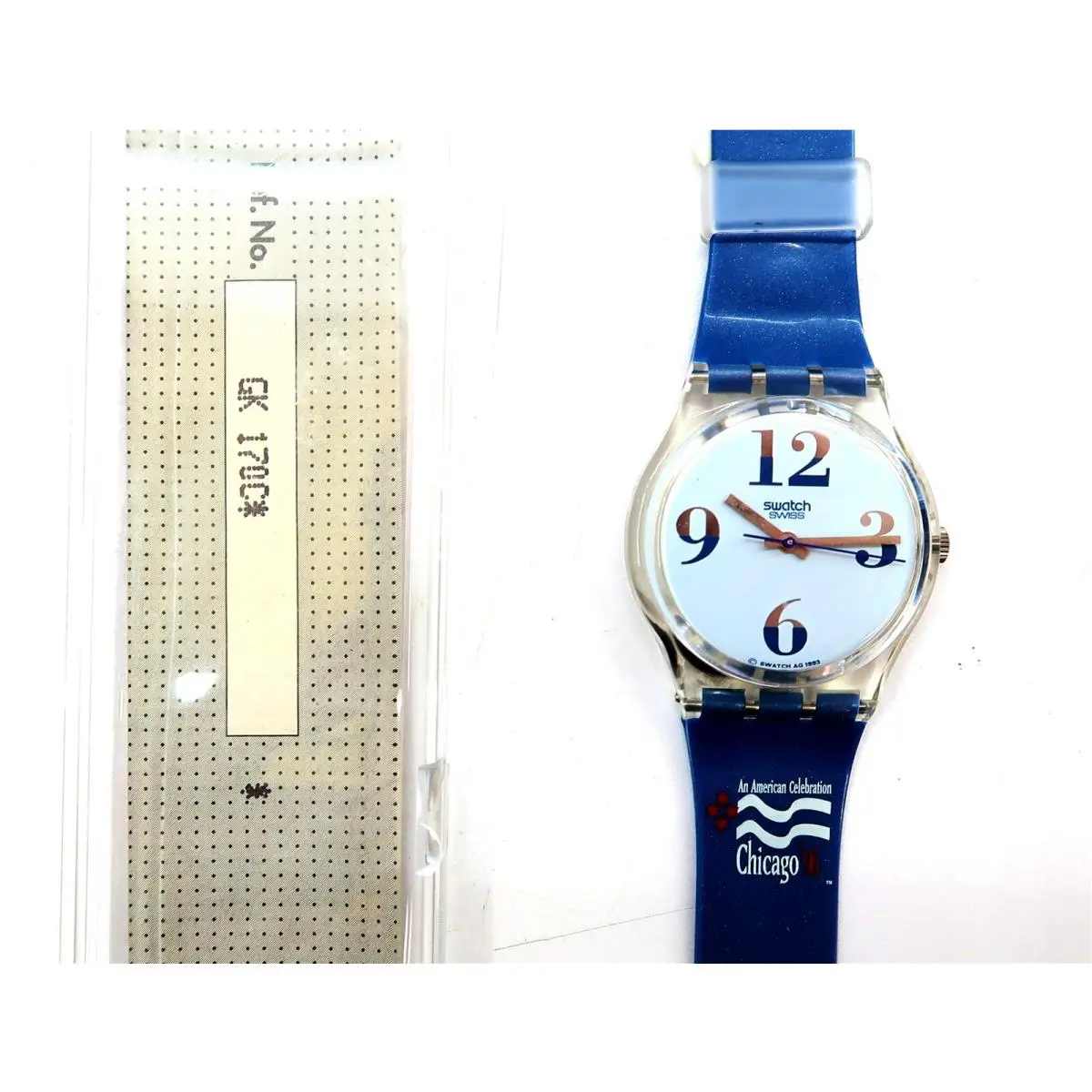 Swatch Watch Chicago Democratic Convention GK170C 1996 with Case and Papers