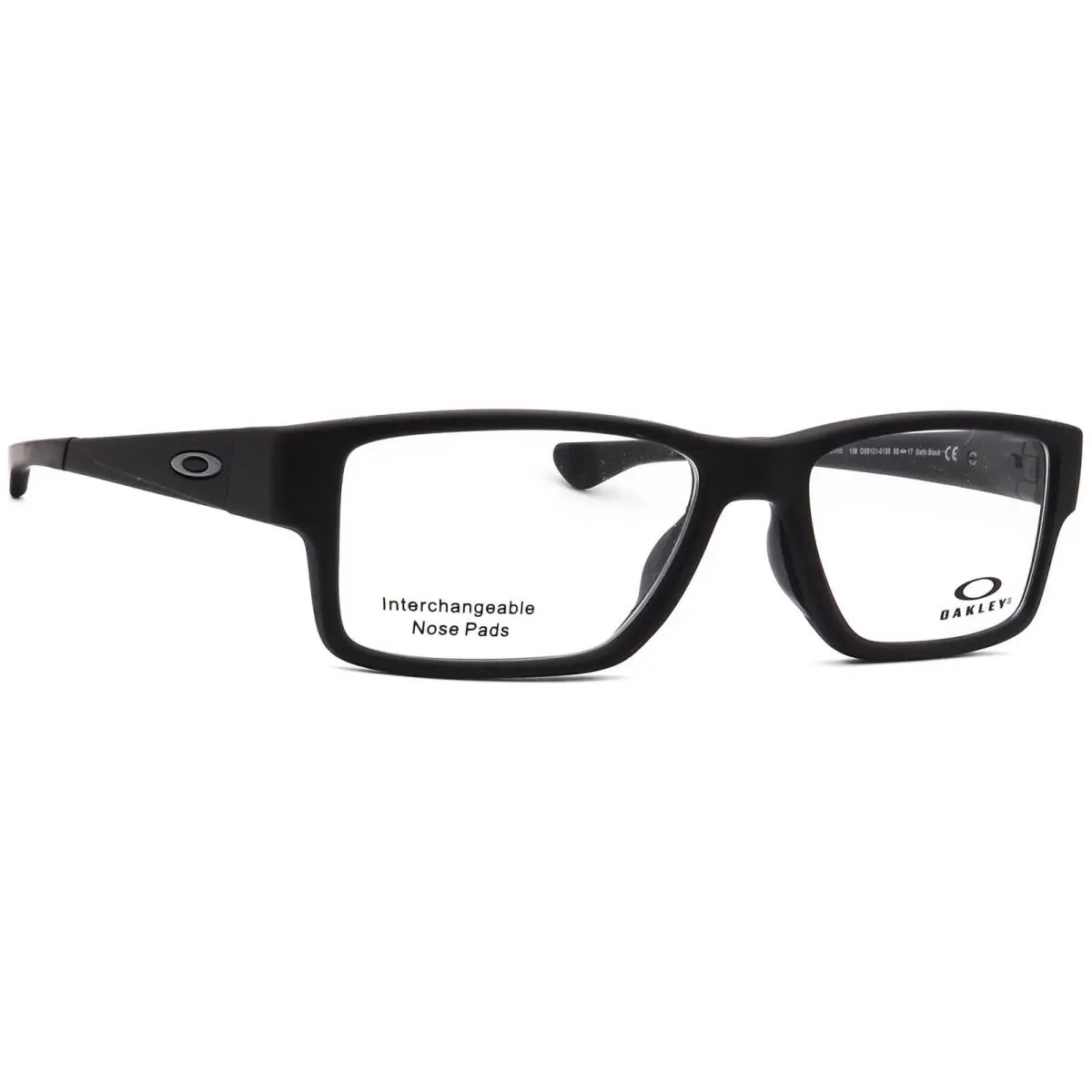 Oakley Eyeglasses OX8121-0155 Airdrop Mnp Satin Black Square Frame 55 17 139 - Frame: Satin Black