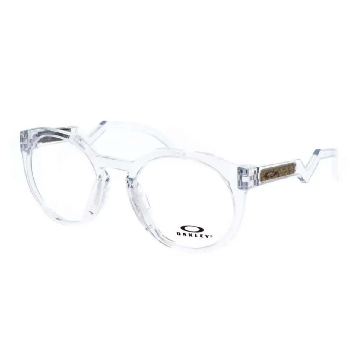 Eyeglasses Hstn RX OX8139-0550 50-21 140 Polished Clear Round Frames by Oakley