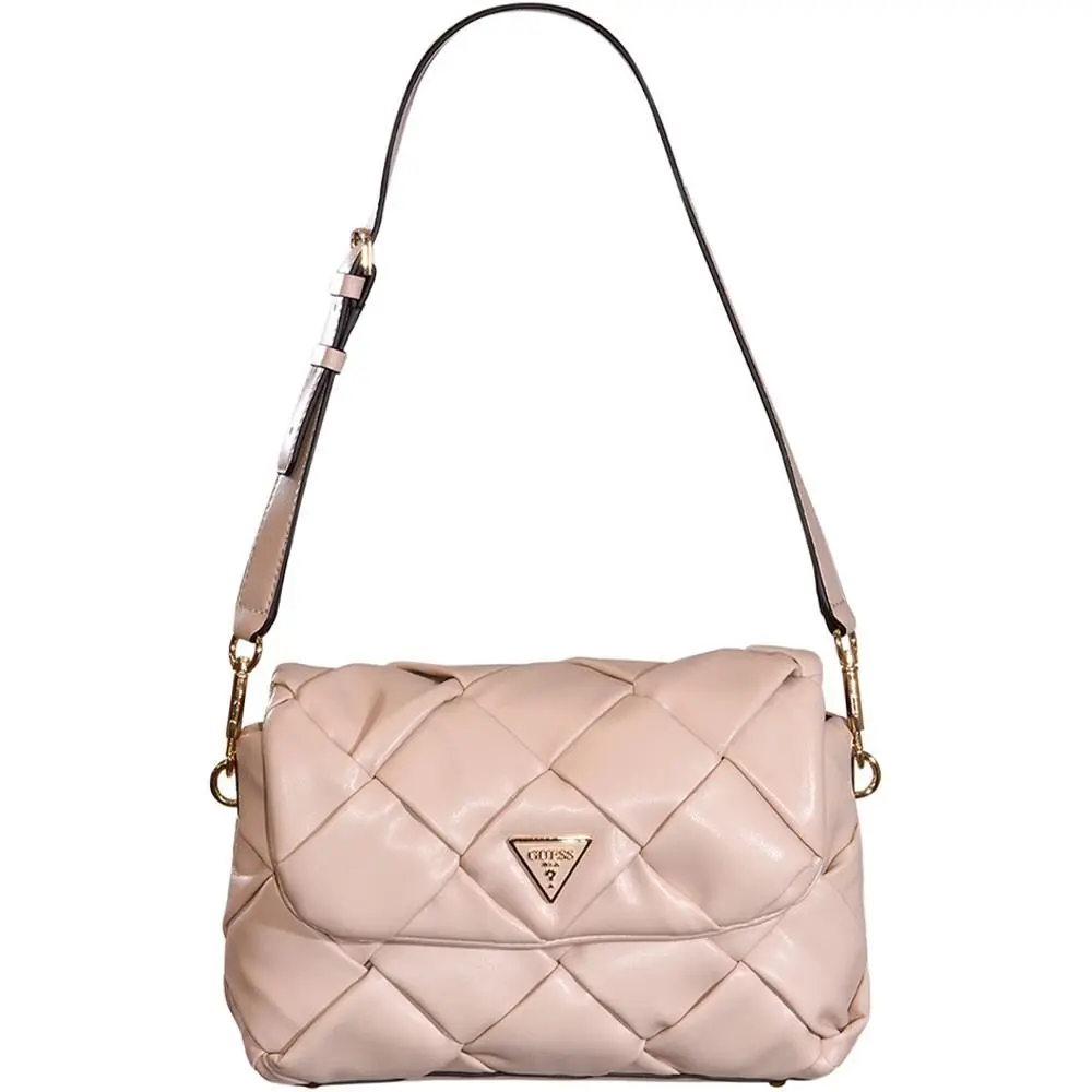 Guess Women`s Zaina Handbag Stone Flap Shoulder Bag