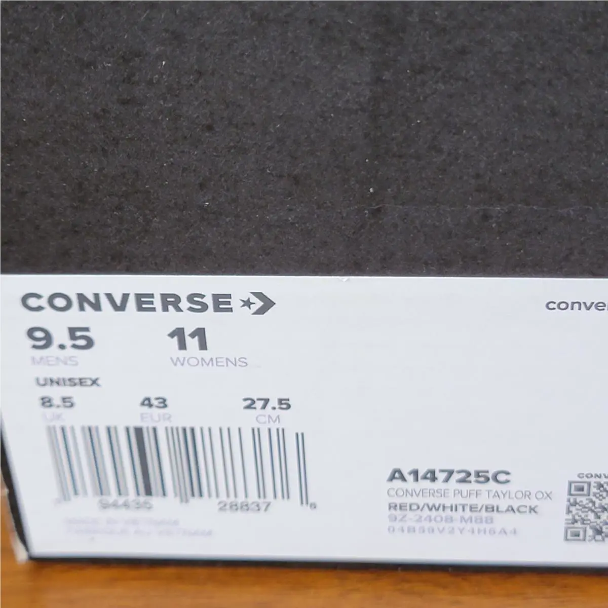 Converse shoes - Converse Puff Taylor Ox - Puff Taylor - A14725C - Red / White / Black (UPC: 194435288376) 11