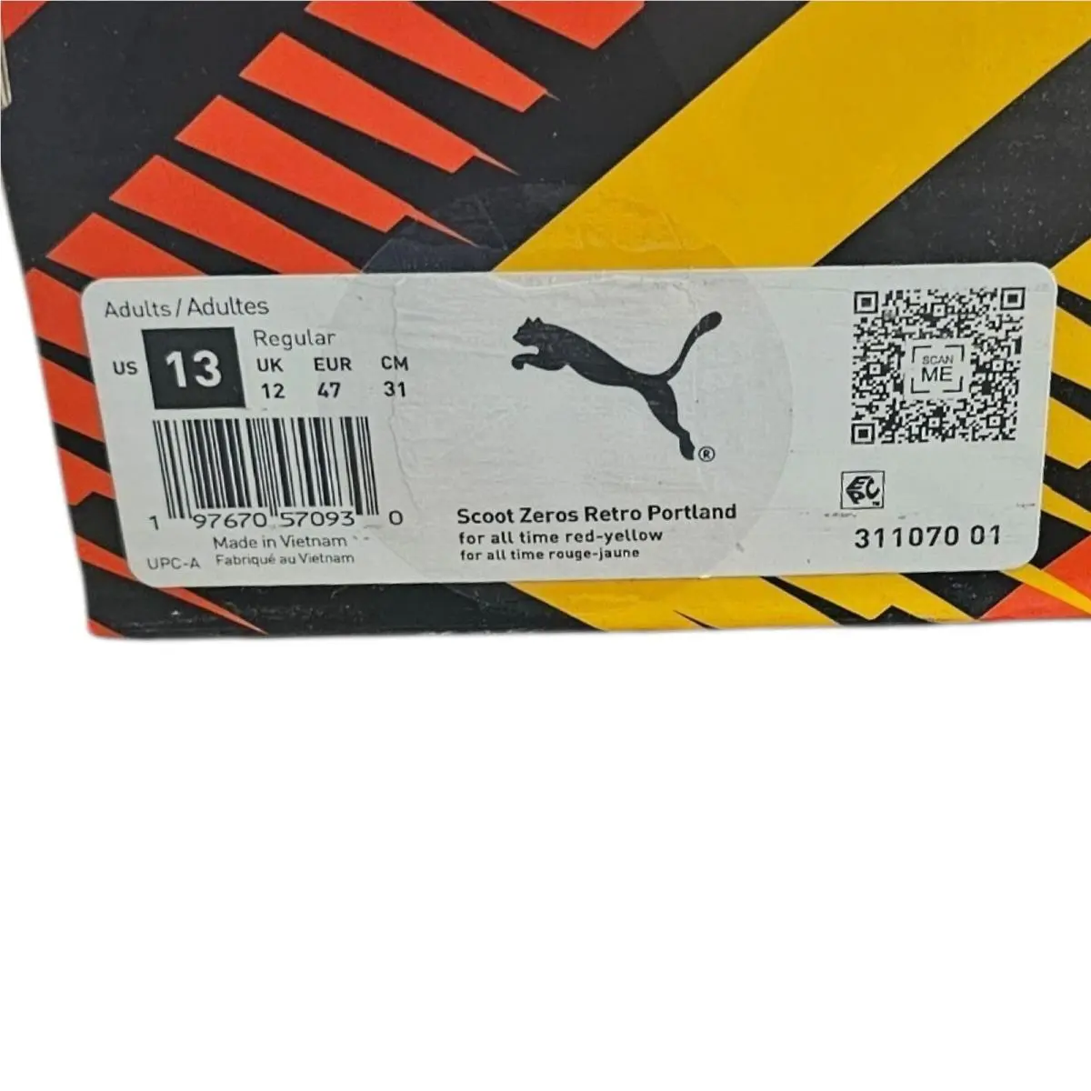 Puma shoes - 311070-01 - 57093 - For All Time Red / Black / Yellow (UPC: 197670570930) 9