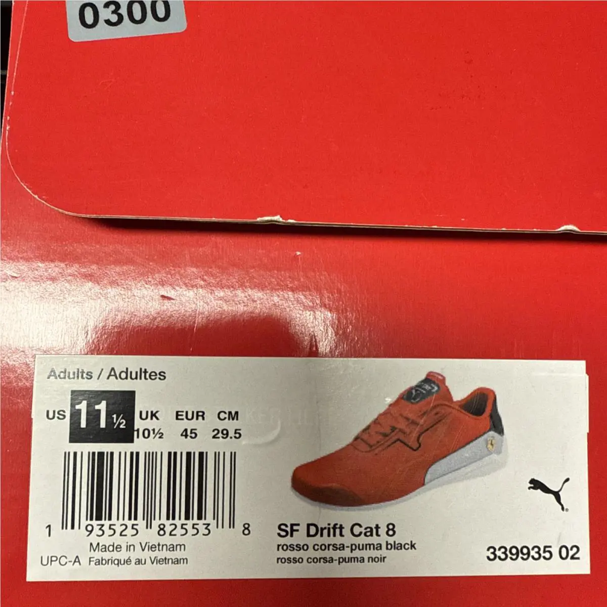 Puma shoes - Puma Scuderia Ferrari Drift Cat 8 - 339935-02 - Rosso Corsa-Puma White 10