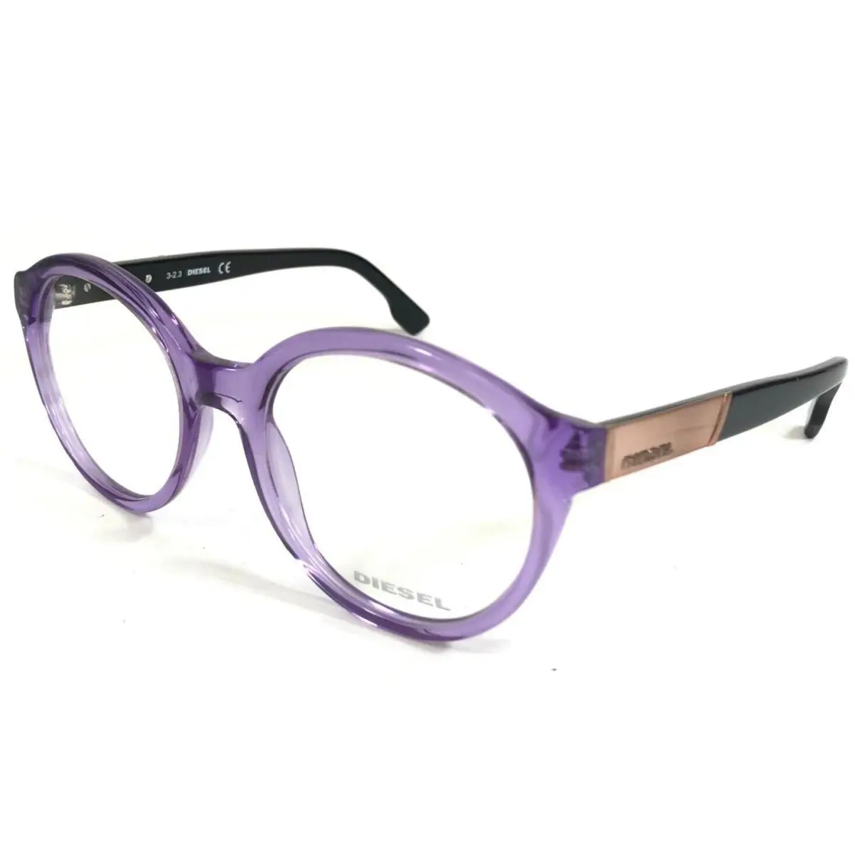 Diesel Eyeglasses Frames DL5091 col.081 Black Clear Purple Copper 51-19-145