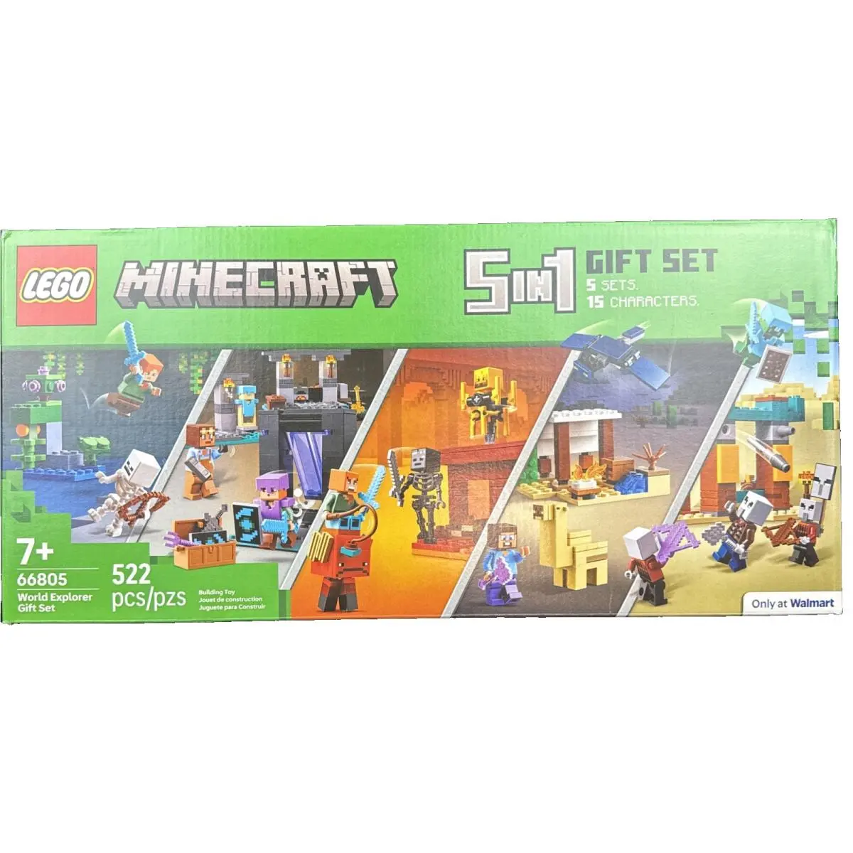 Lego Minecraft 66805 World Explorer 5-in-1 Gift Set 522 Pcs