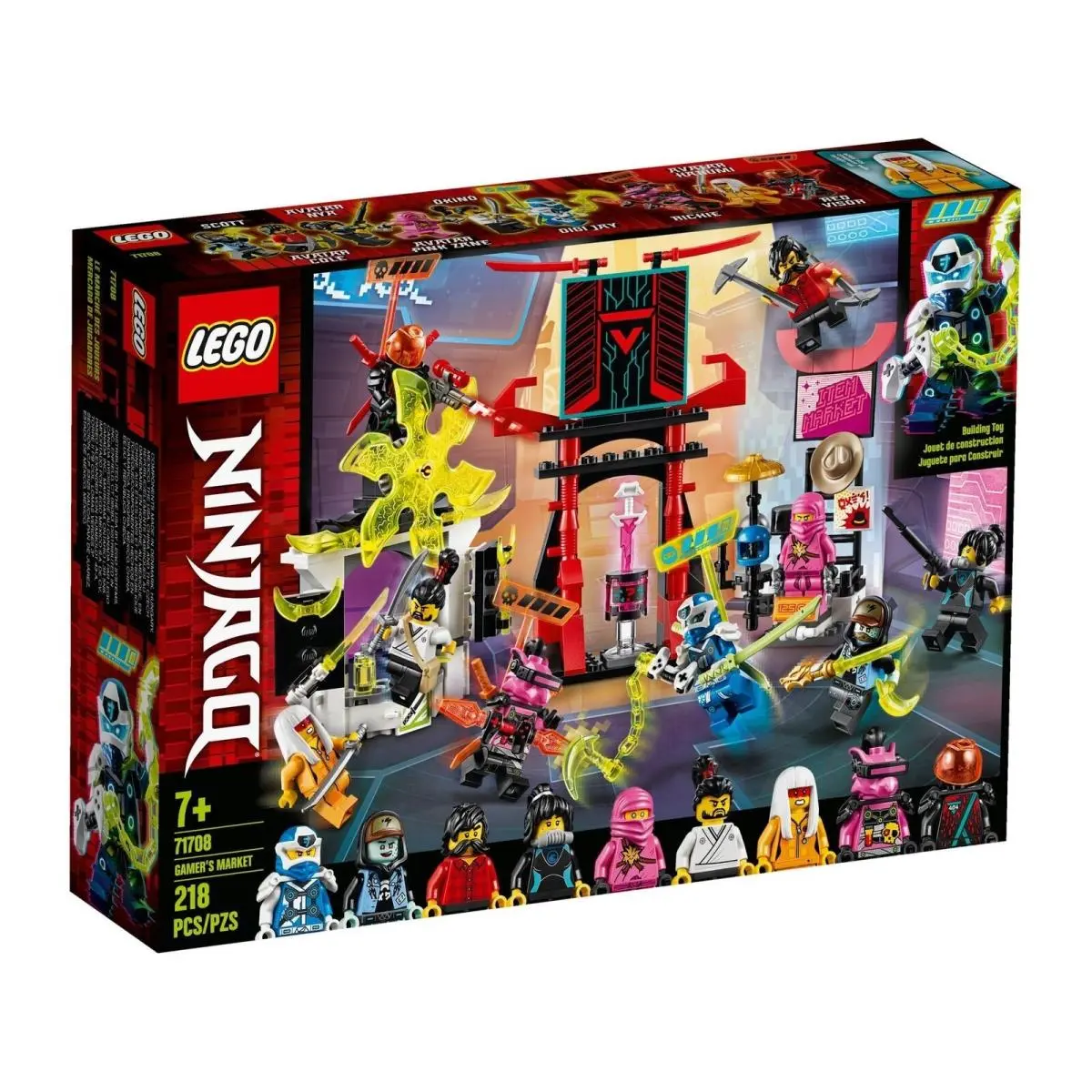 Lego Ninjago 71708 Gamer`s Market - Retired Set - 9 Minifigs