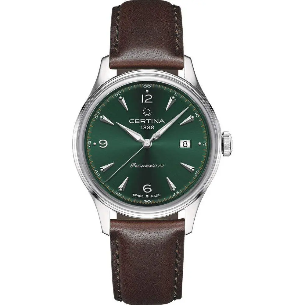 DS Powermatic 80 Green Green Dial Wristwatch C0384071609700 by Certina