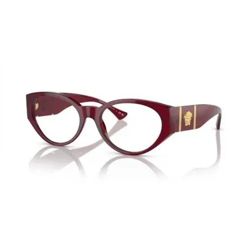 Versace VE3345 5430 54 Bordeaux Transparent/clear Oval 54 mm Women`s Eyeglasses