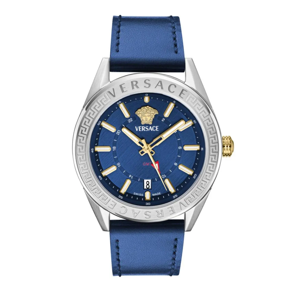 Versace Mens Stainless Steel 42mm Strap Fashion Watch