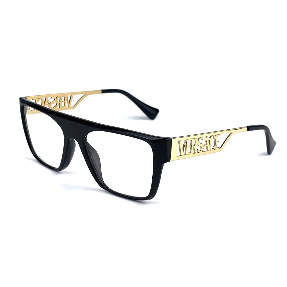 Versace Eyeglasses Mod. 3326-U GB1 55-19 145 Black Gold Rectangular Frames