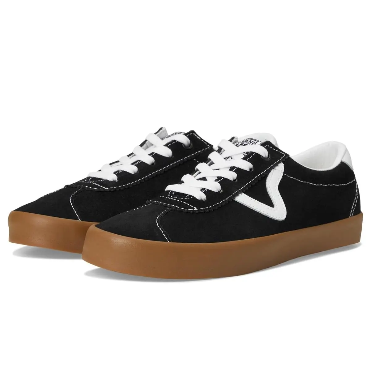 Unisex Sneakers Athletic Shoes  Sport Low Black/Gum by Vans