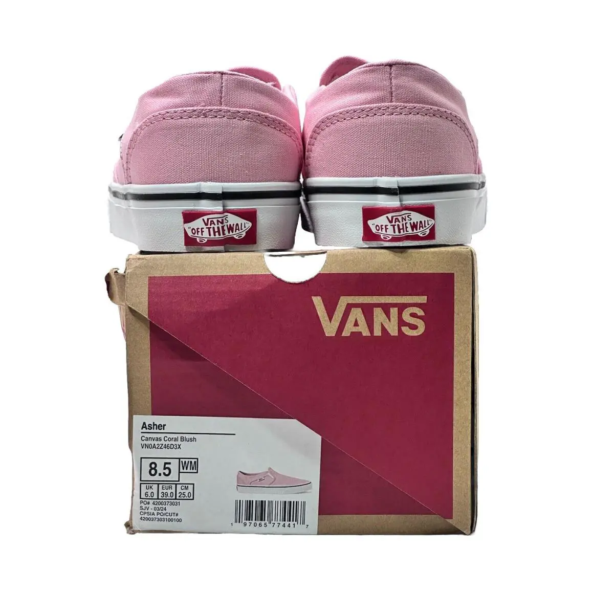 Vans shoes - VANS Asher - Asher - VN0A2Z46D3X - Pink (UPC: 0197065774417) 1