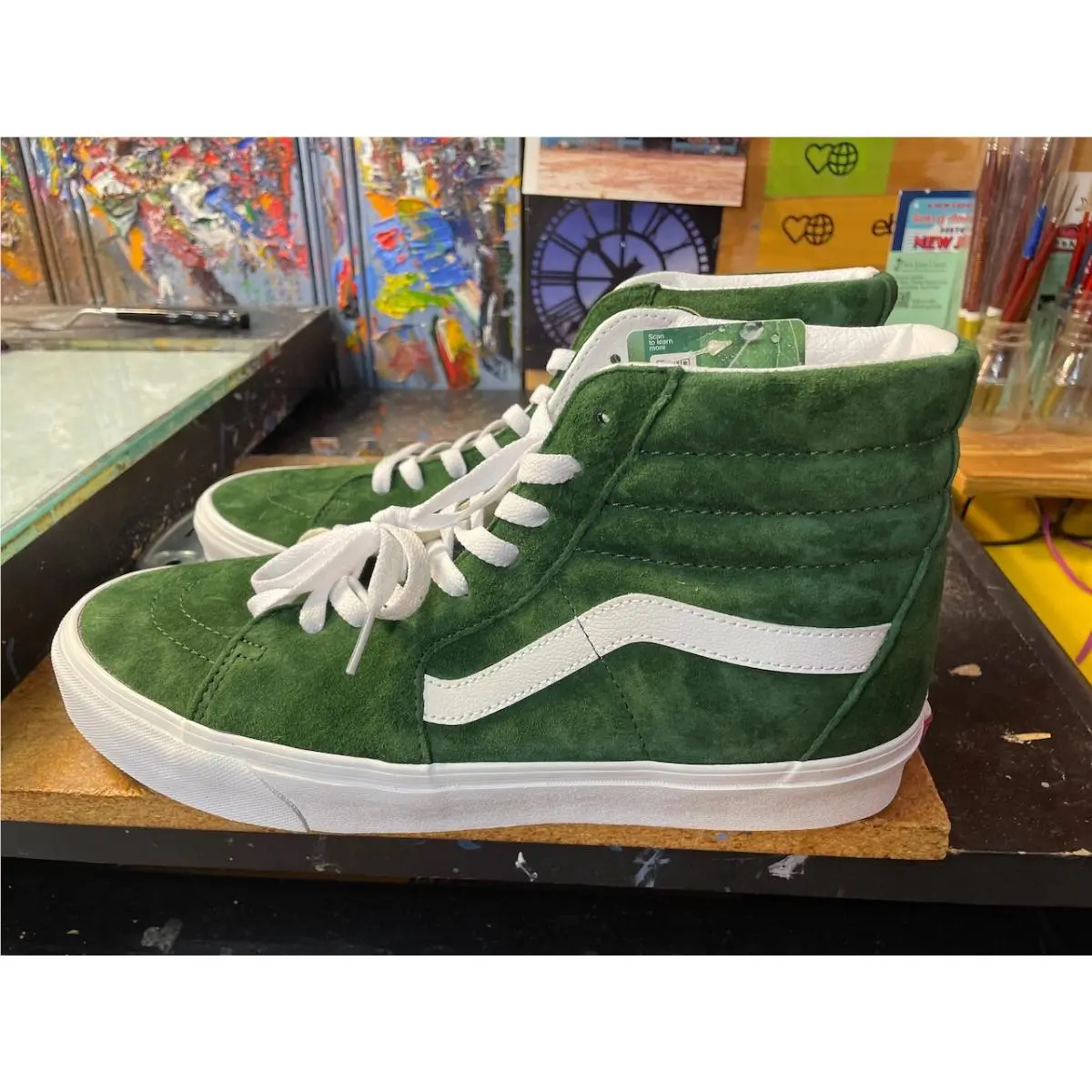 Sk8-Hi Pig Suede Douglas Fir Green Size US 13 Men`s VN0007NSBXU Rare by Vans