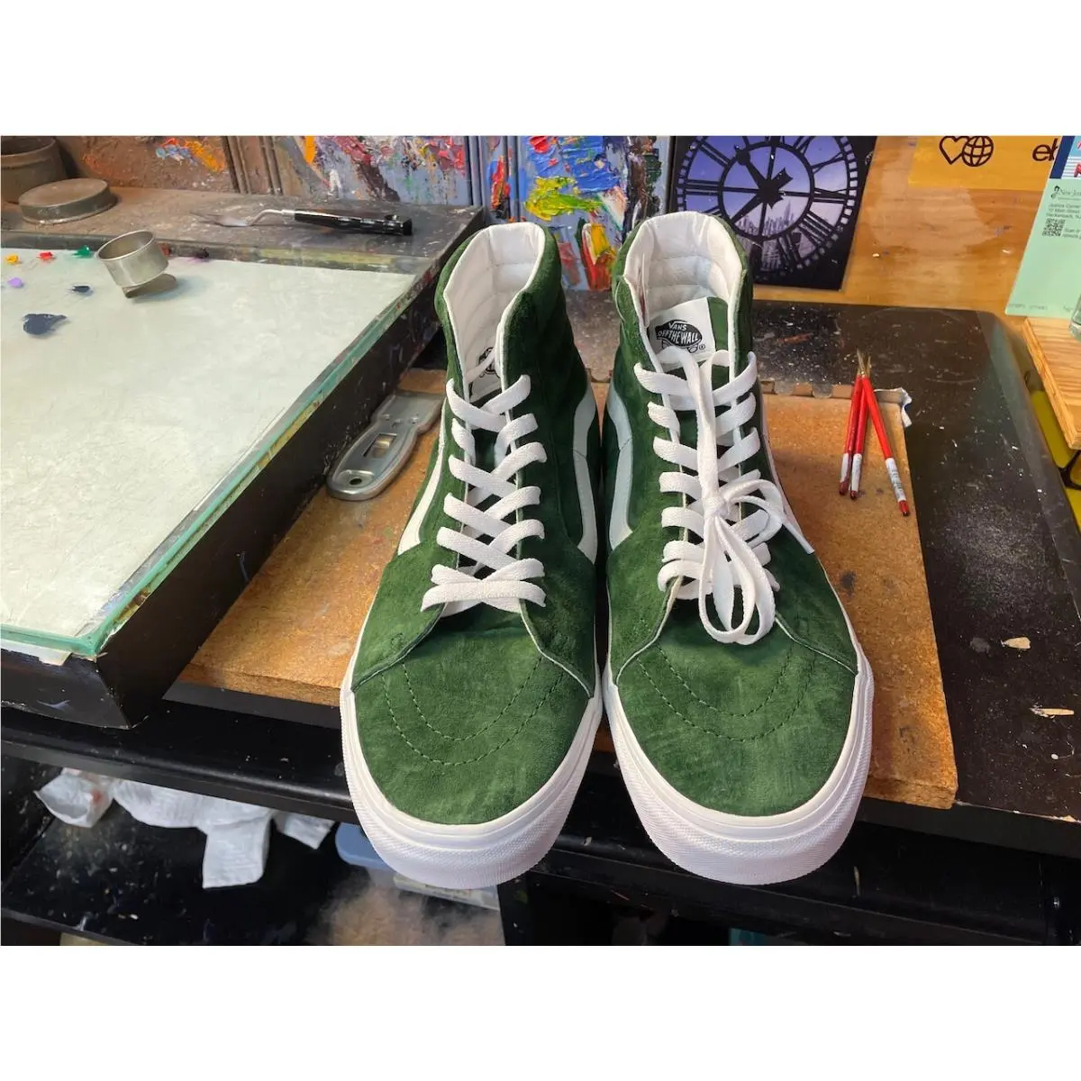 Vans shoes - VANS Sk8-Hi - VN0007NSBXU - Green 4