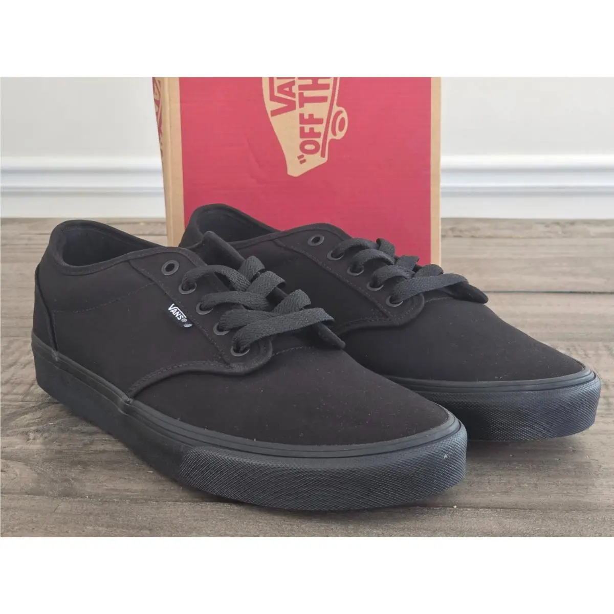 Vans shoes - Vans Atwood Black/Black Canvas Skateboard Sneakers - VN000TUY186 - Black (UPC: 766182062334) 8
