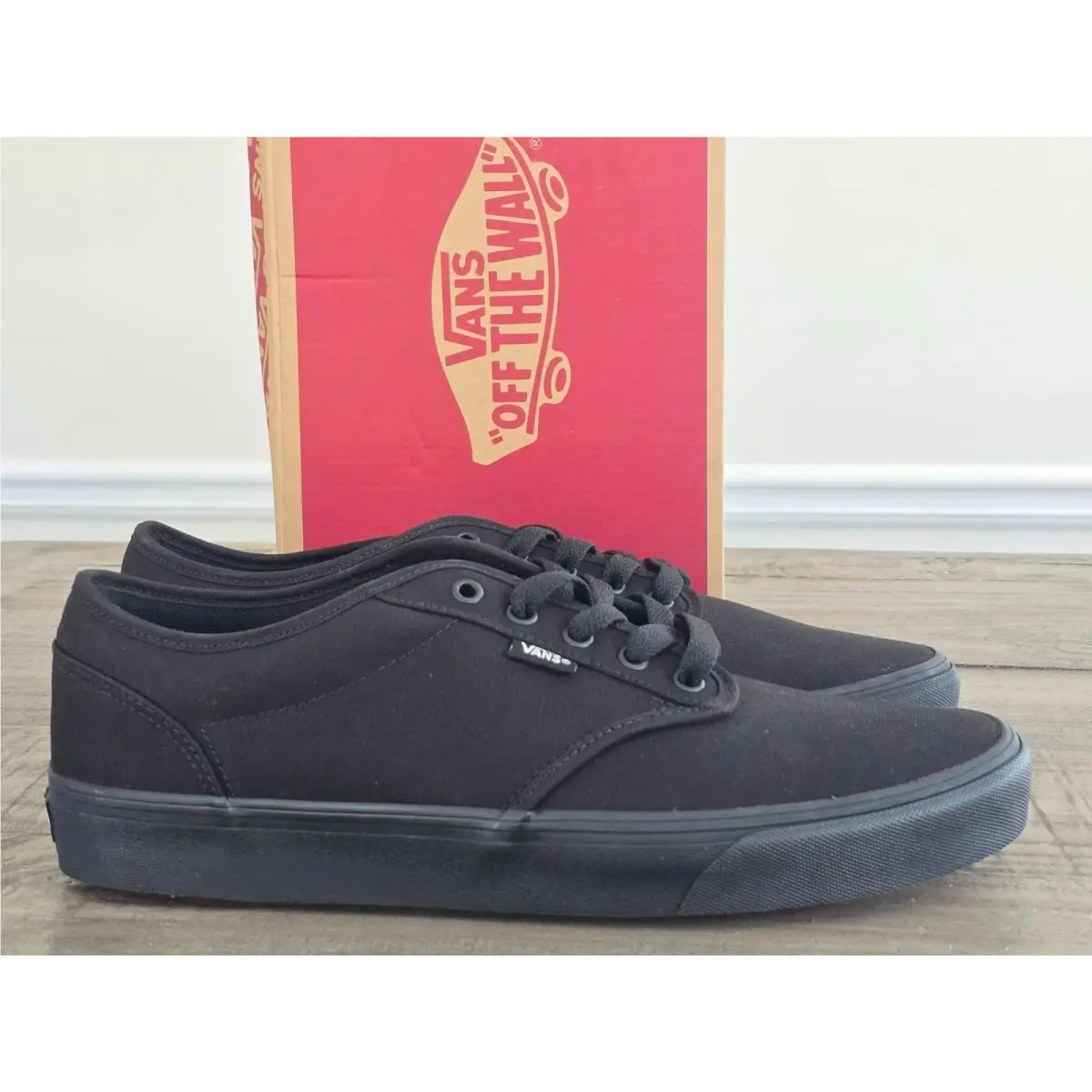 Vans shoes - Vans Atwood Black/Black Canvas Skateboard Sneakers - VN000TUY186 - Black (UPC: 766182062334) 9