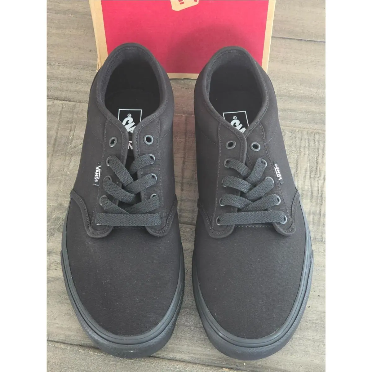 Vans shoes - Vans Atwood Black/Black Canvas Skateboard Sneakers - VN000TUY186 - Black (UPC: 766182062334) 1