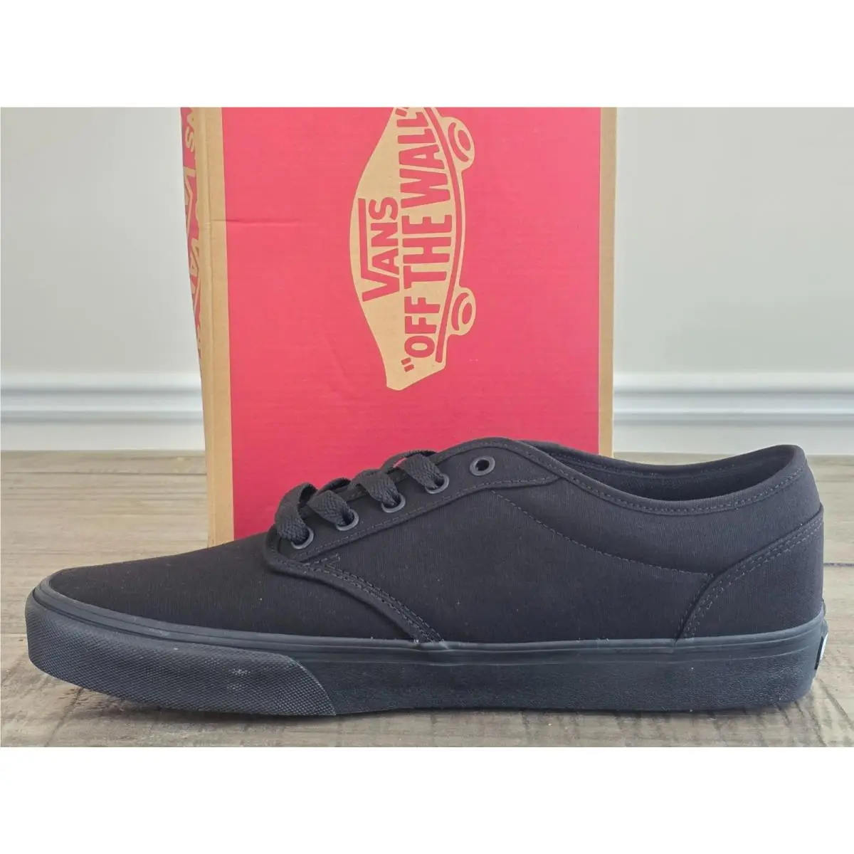 Vans shoes - Vans Atwood Black/Black Canvas Skateboard Sneakers - VN000TUY186 - Black (UPC: 766182062334) 4