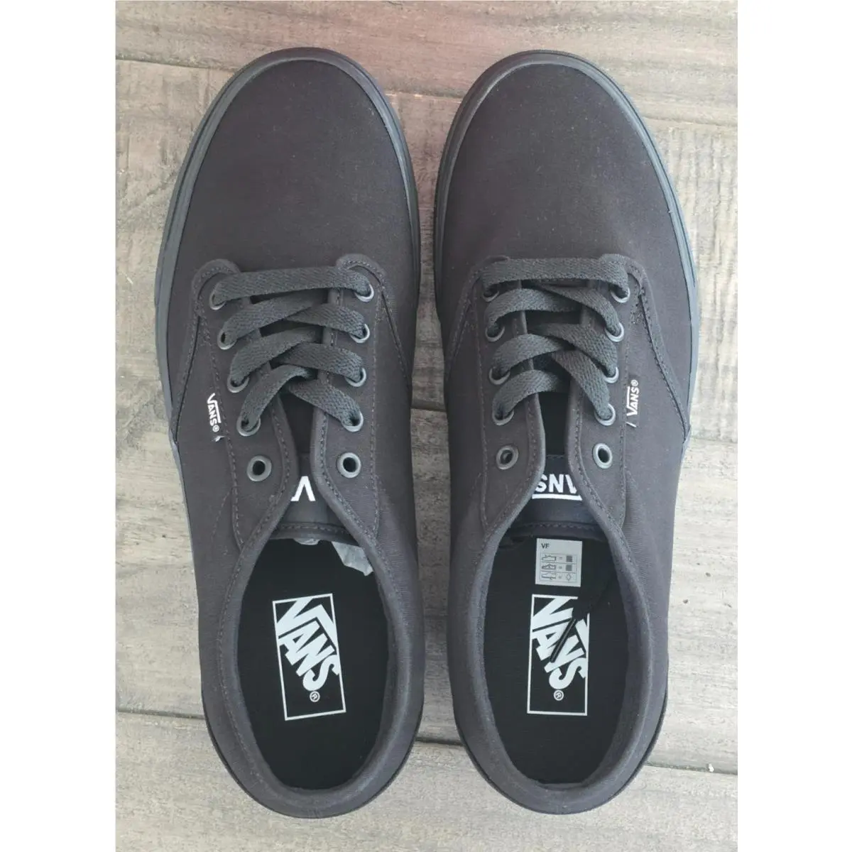 Vans shoes - Vans Atwood Black/Black Canvas Skateboard Sneakers - VN000TUY186 - Black (UPC: 766182062334) 6