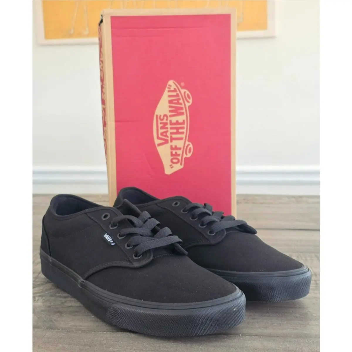 Vans shoes - Vans Atwood Black/Black Canvas Skateboard Sneakers - VN000TUY186 - Black (UPC: 766182062334) 7