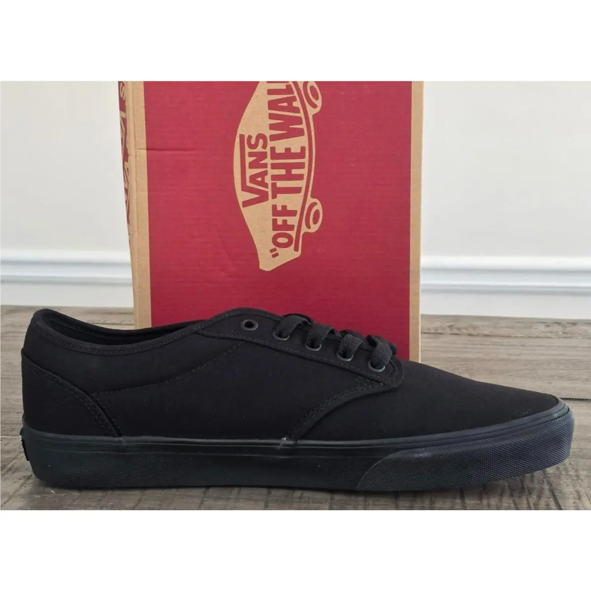 Vans shoes - Vans Atwood Black/Black Canvas Skateboard Sneakers - VN000TUY186 - Black (UPC: 766182062334) 10