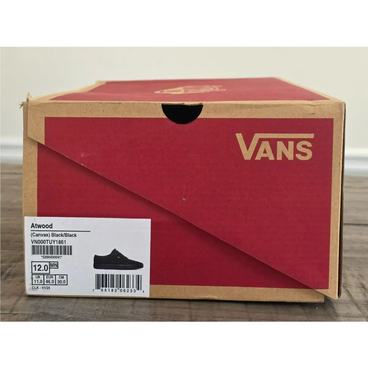 Vans shoes - Vans Atwood Black/Black Canvas Skateboard Sneakers - VN000TUY186 - Black (UPC: 766182062334) 12