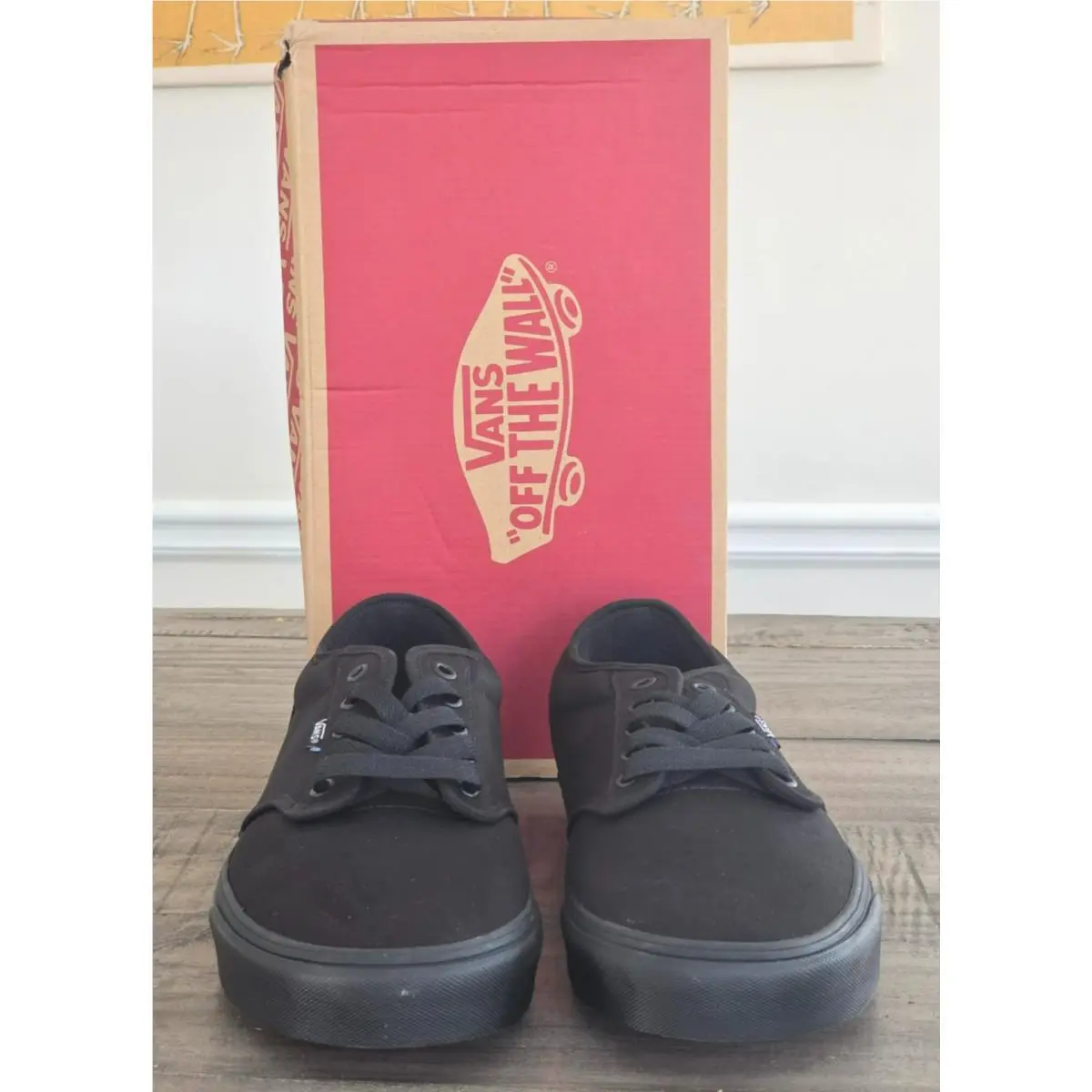 Vans shoes - Vans Atwood Black/Black Canvas Skateboard Sneakers - VN000TUY186 - Black (UPC: 766182062334) 0