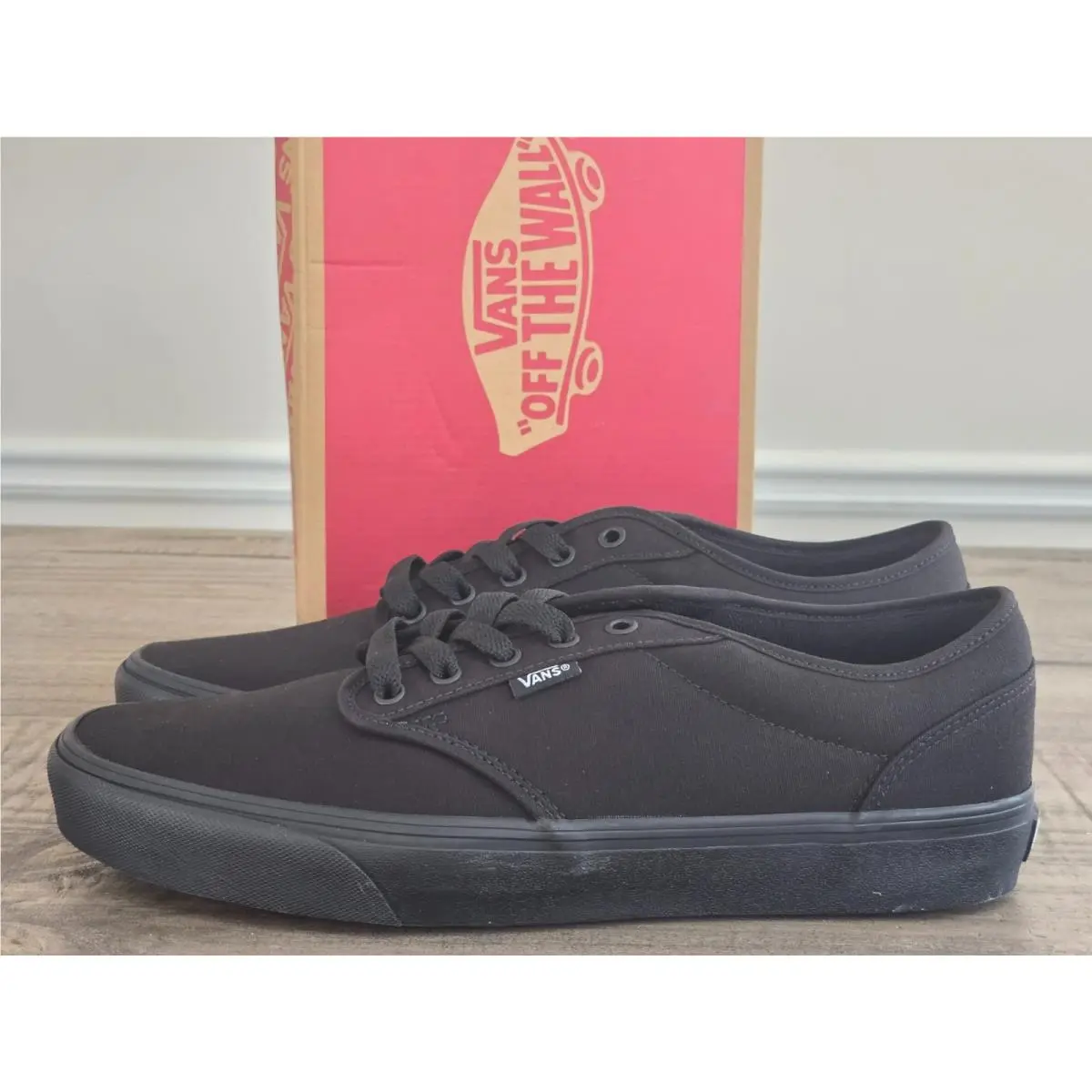 Vans shoes - Vans Atwood Black/Black Canvas Skateboard Sneakers - VN000TUY186 - Black (UPC: 766182062334) 3