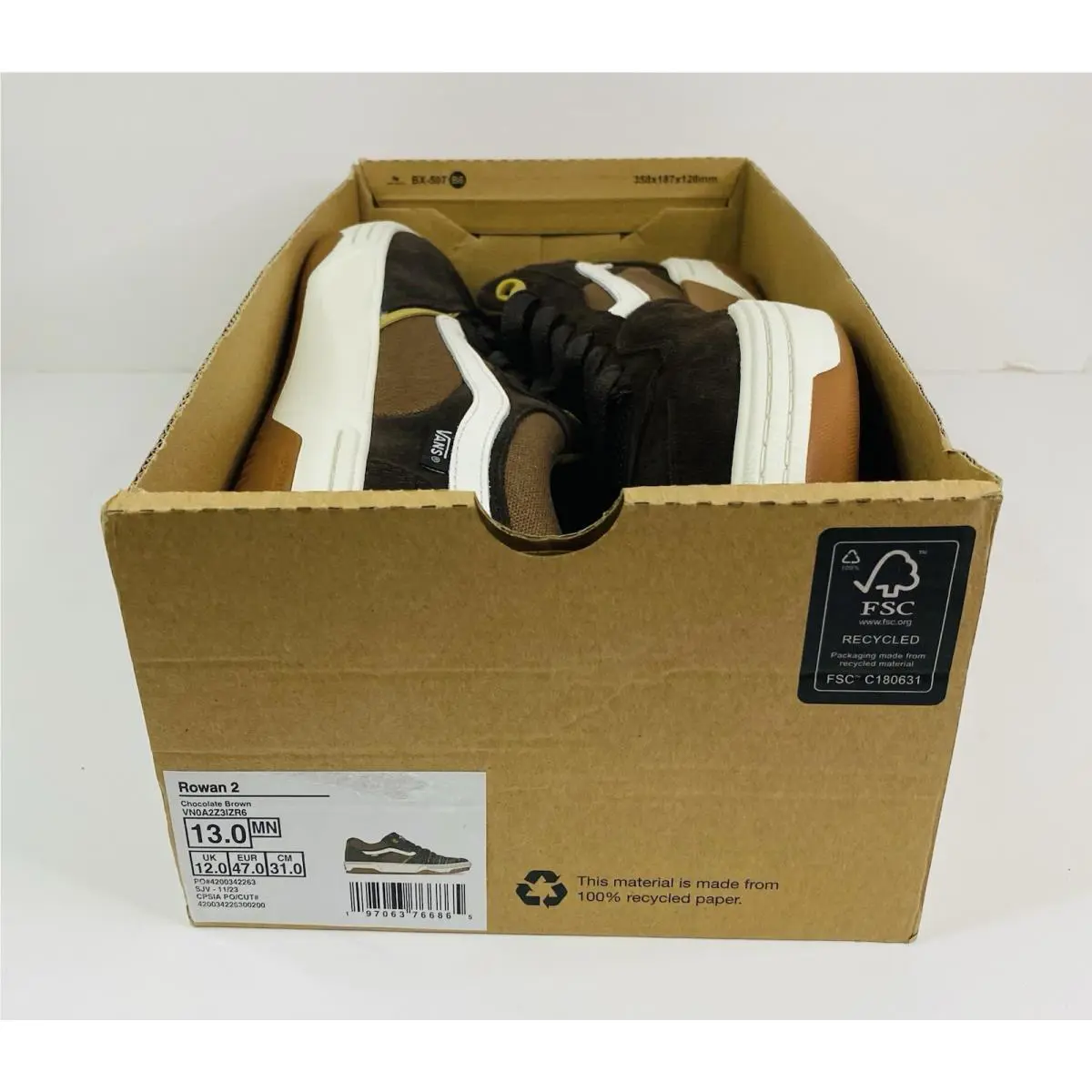 Vans shoes - Vans Rowan 2 Chocolate Brown - VNOA22312R6 - Brown, Manufacturer: Chocolate (UPC: 197063766230) 6