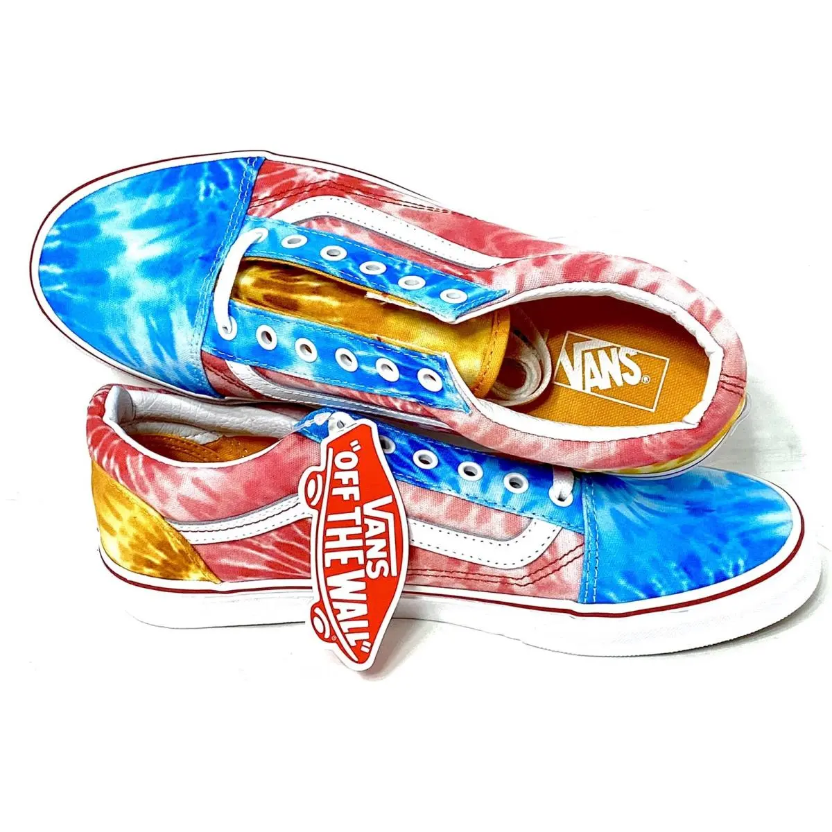 Vans Tie Dye Block Old Skool Sneakers Big Kids Size 7