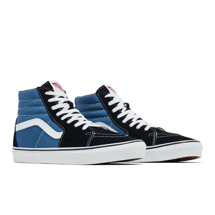 Vans SK8-HI Suede Canvas Skate Sneakers Men Shoes Black/navy/white Size 11.5