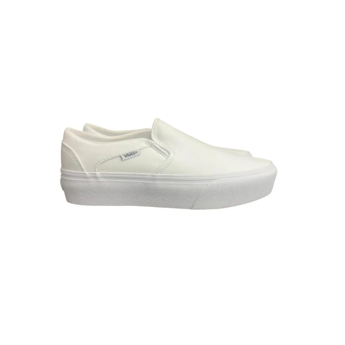 Vans Women`s Asher Platform Sneaker Canvas VN0A3WMM0RG White Size 7.5 - Canvas White