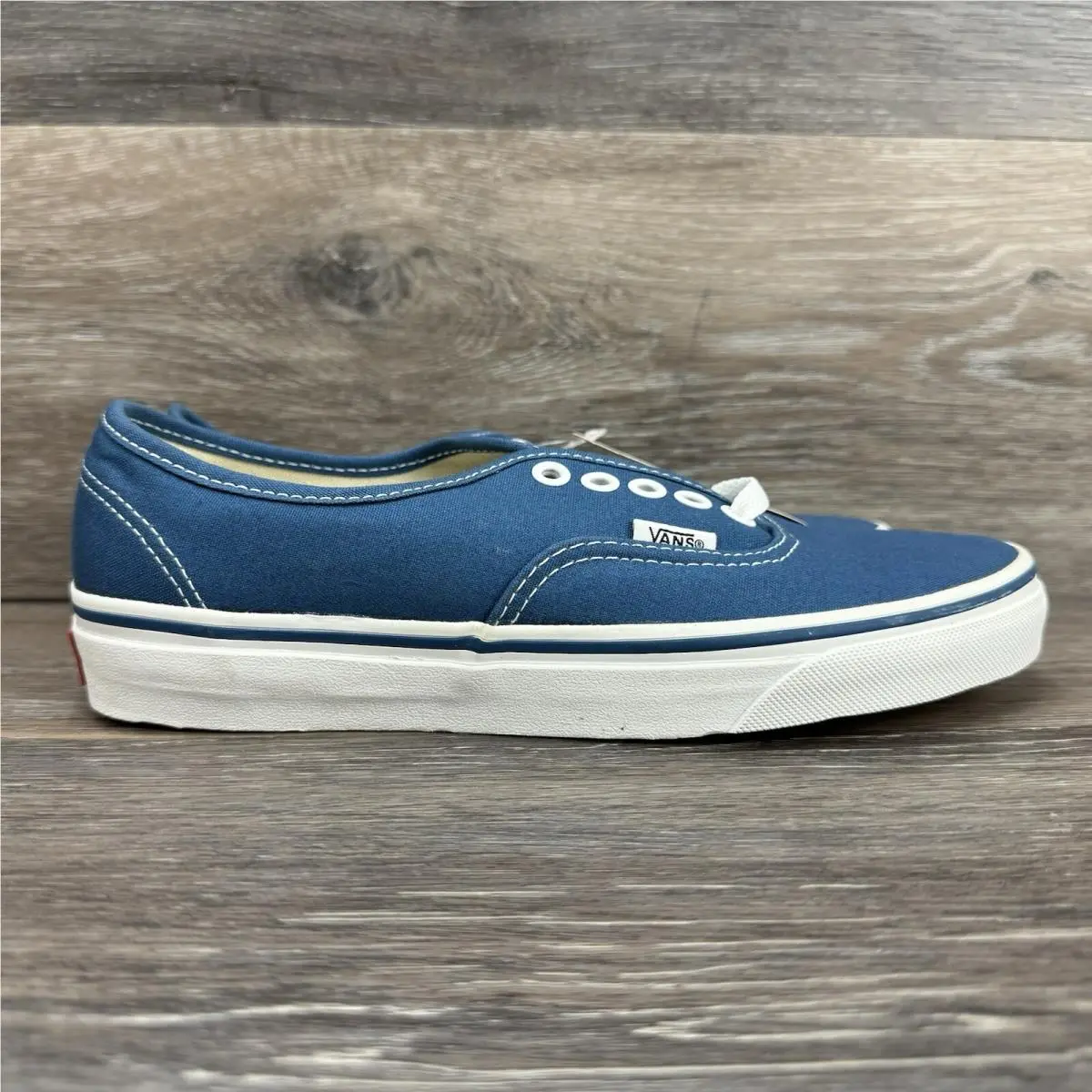 Vans Authentic Men Shoes Size 6.5 Navy Blue Canvas Lace Up Classic Sneakers