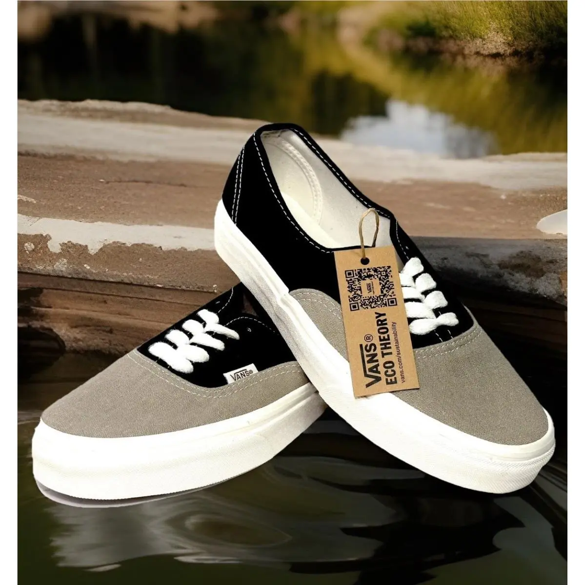 Black Tan Eco Theory Lace Up Sneaker Men’s 7 Women’s Size 8.5 by Vans