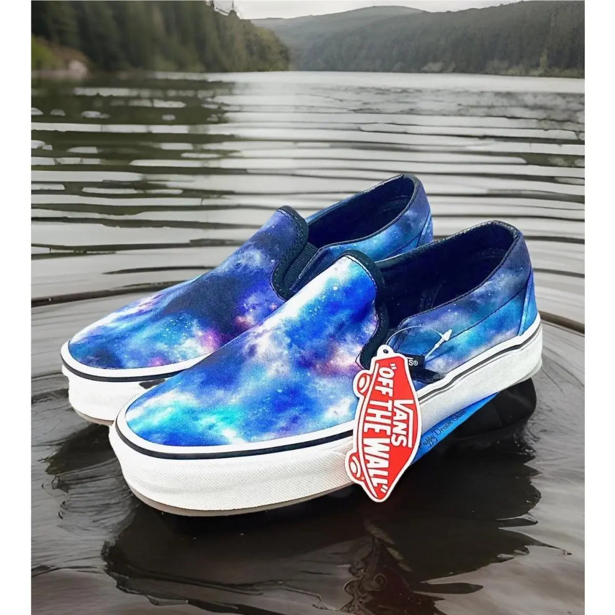 Vans shoes - VANS Off The Wall - Off The Wall - VN0A33TBG4F - Black Blue Galaxy (UPC: 194902620036) 0