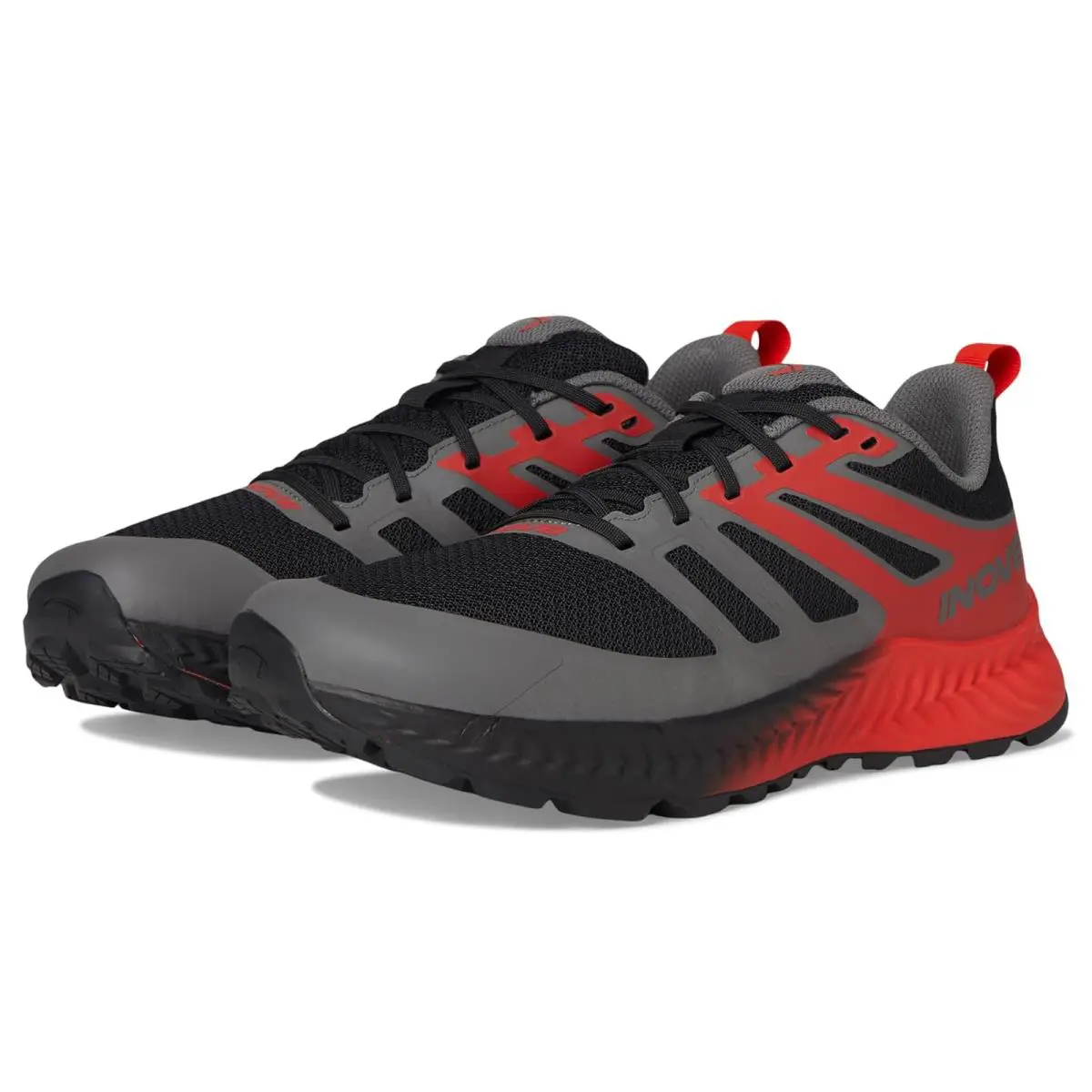 Man`s Sneakers Athletic Shoes INOV8 Trailfly - Black/Fiery Red/Dark Grey