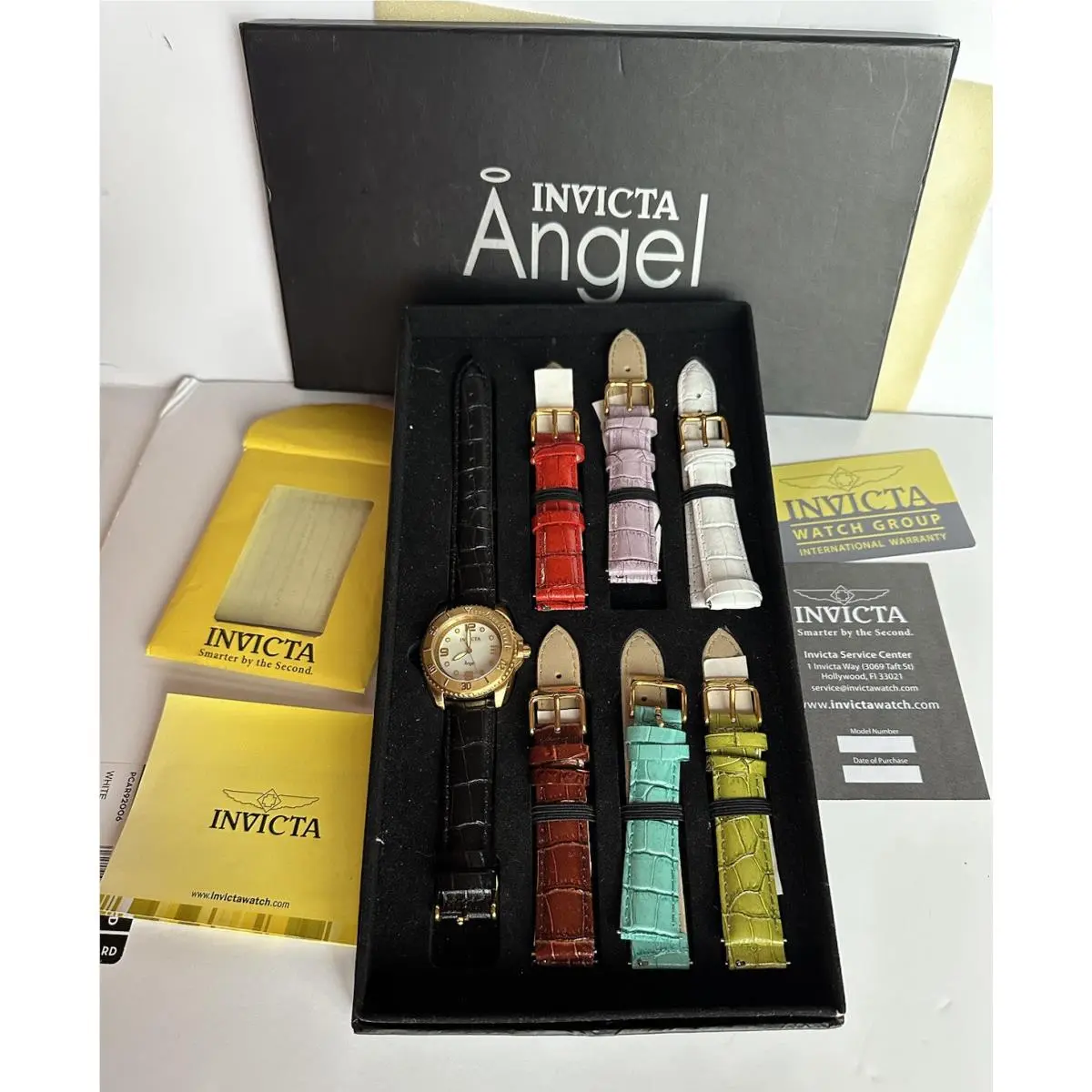 Invicta Angel Model 15005 Divine Messengers Night Glow Watch Multicolor Bands