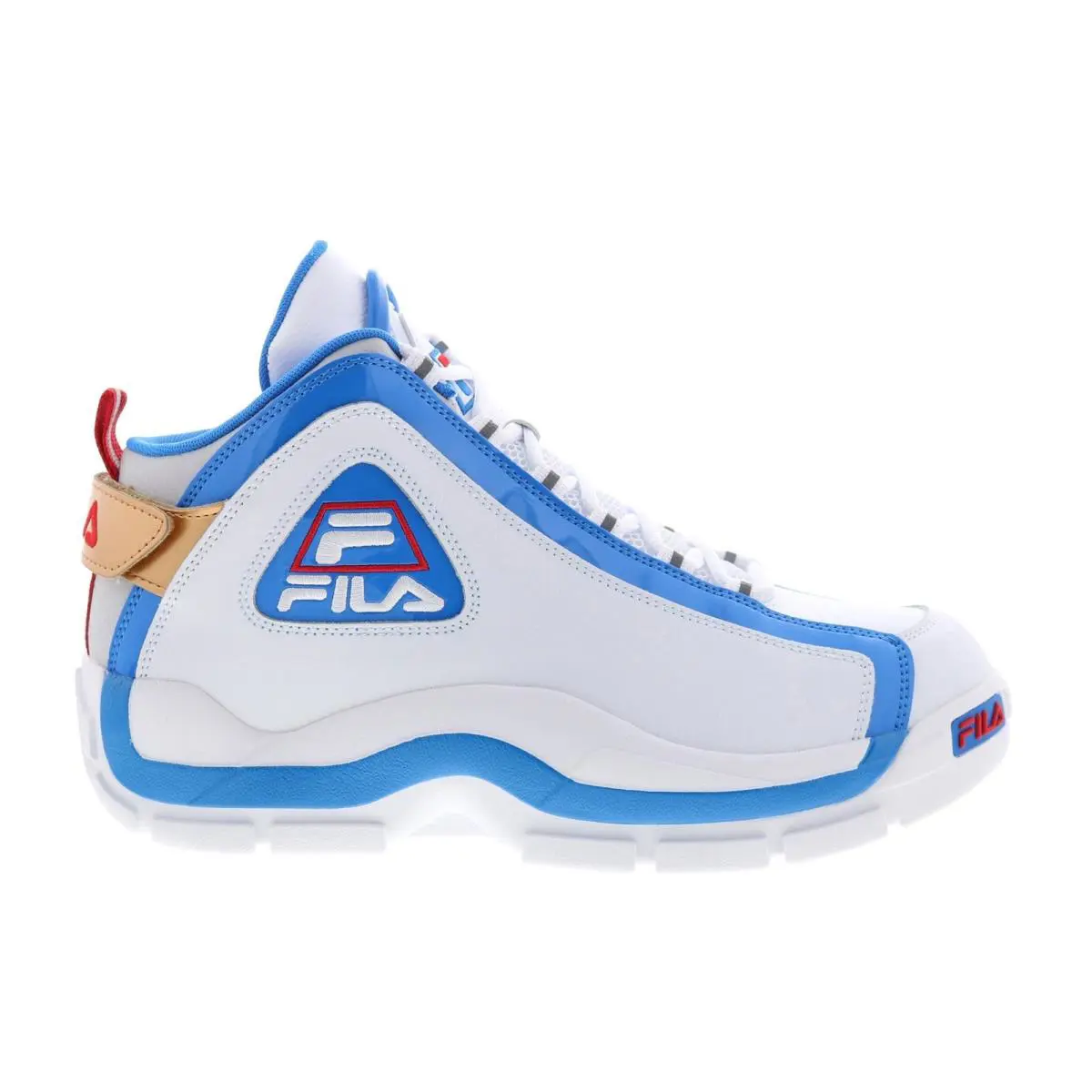 Fila Grant Hill 2 Mens Basketball Shoes White Light Blue All Sizes - 1BM01753-14 - White