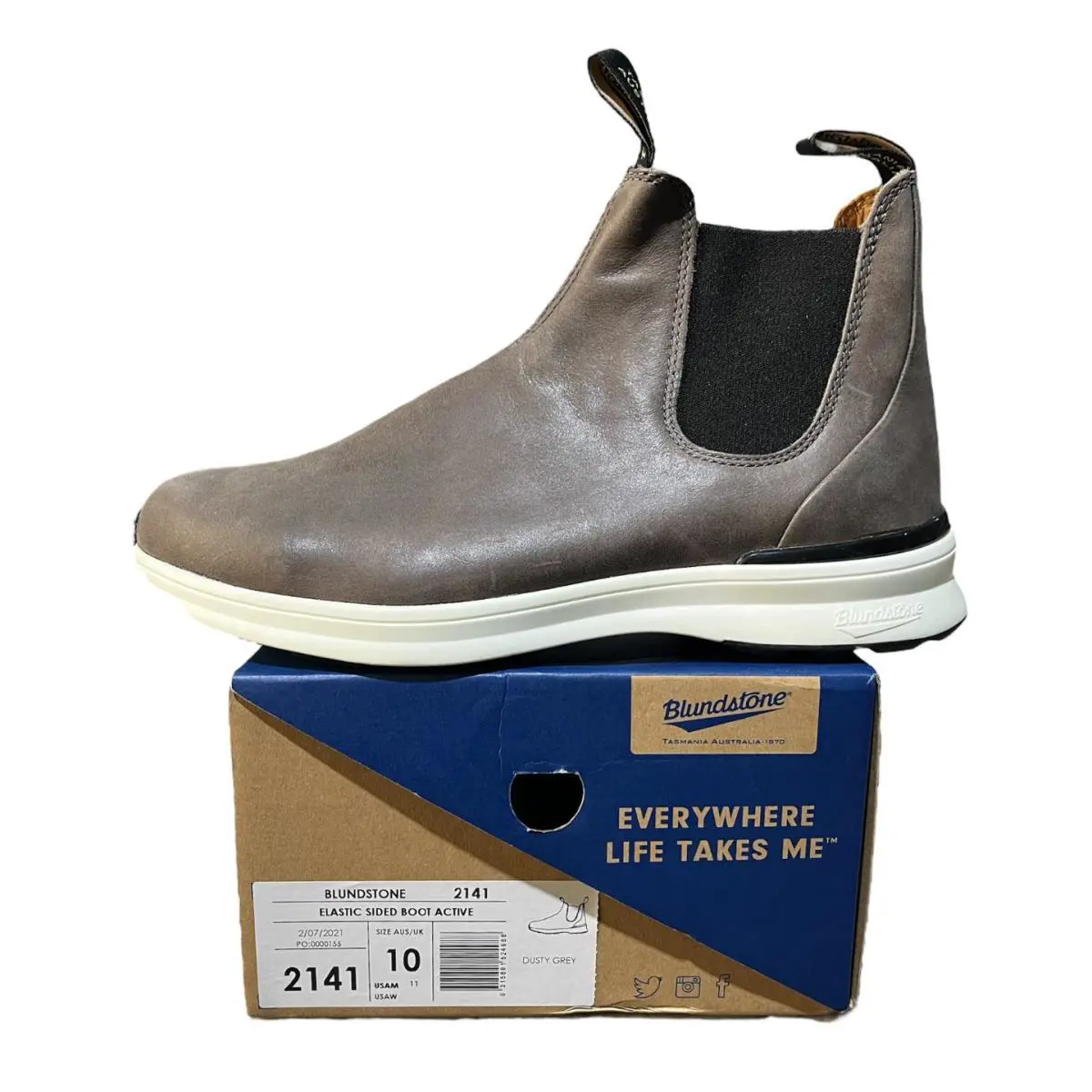 Blundstone BL2143 Active Chelsea Boot Dusty Grey AU 10 US Men`s 11 Medium - Gray