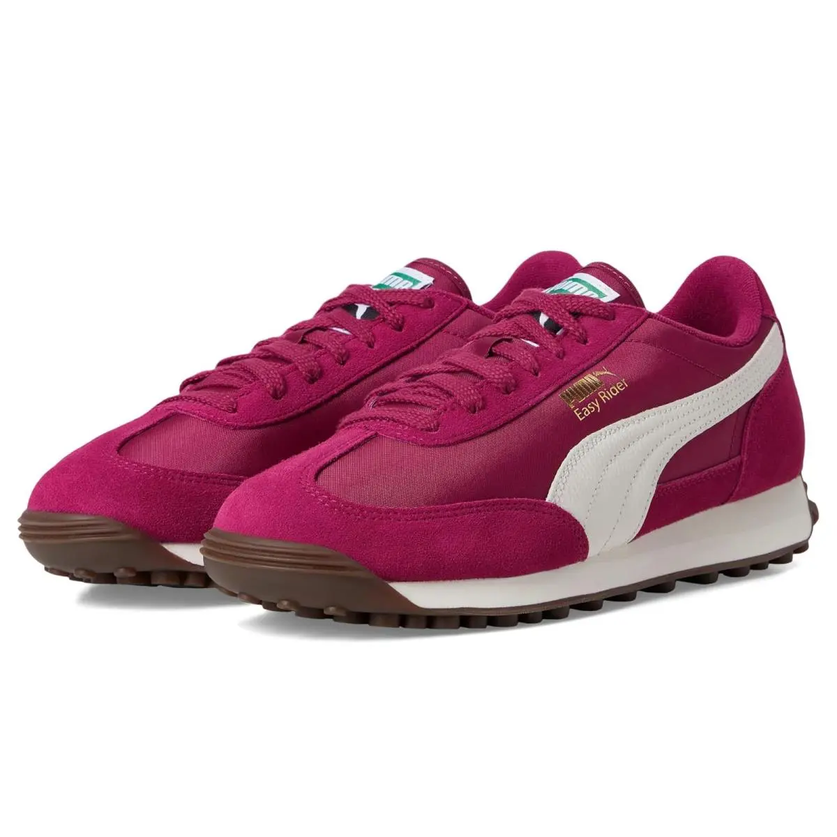 Woman`s Sneakers Athletic Shoes Puma Easy Rider Vintage Shoes - Berry/Warm White