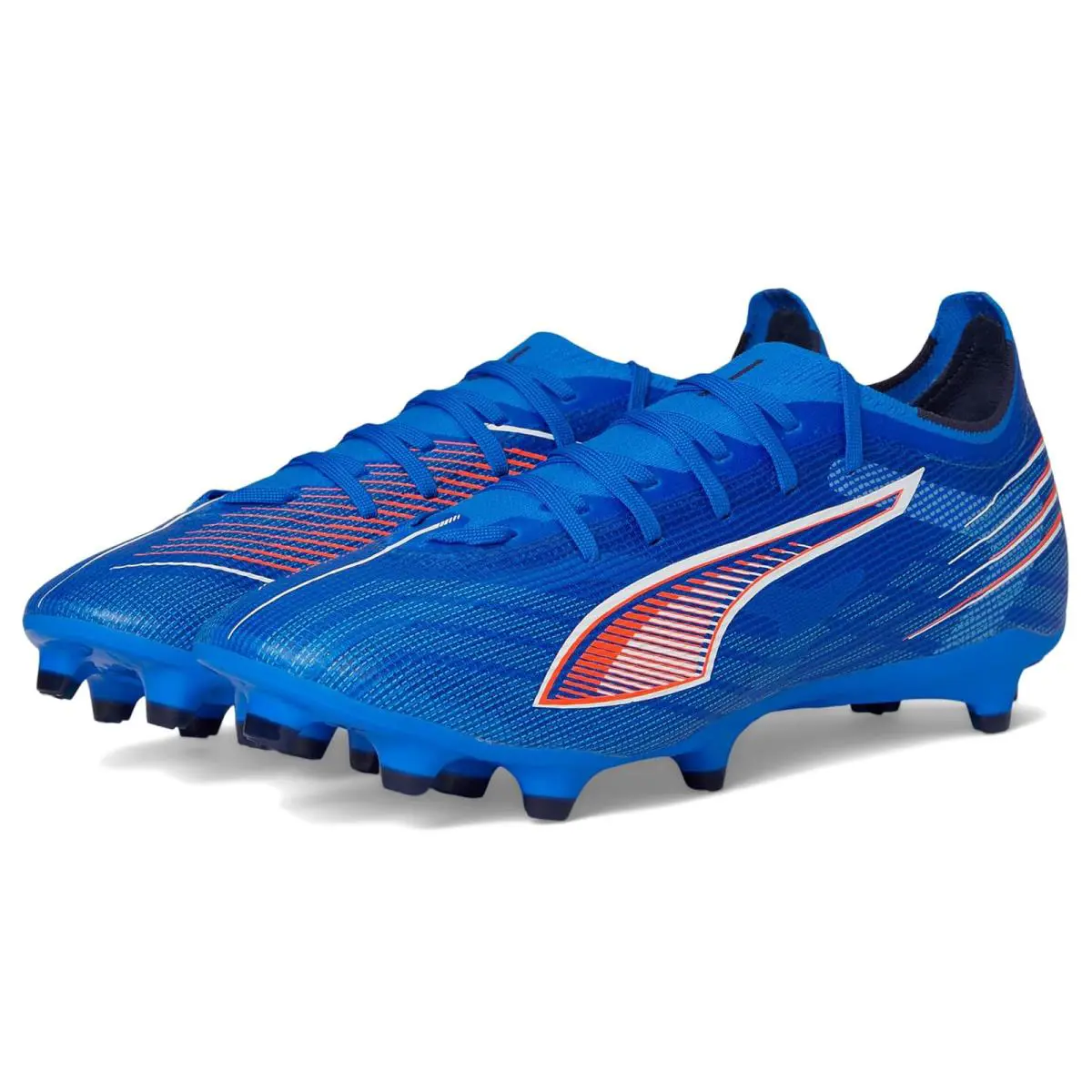 Man`s Shoes Puma Ultra 6 Match Firm Artificial Ground Soccer Cleats Ultra Blue/White/Glowing Red